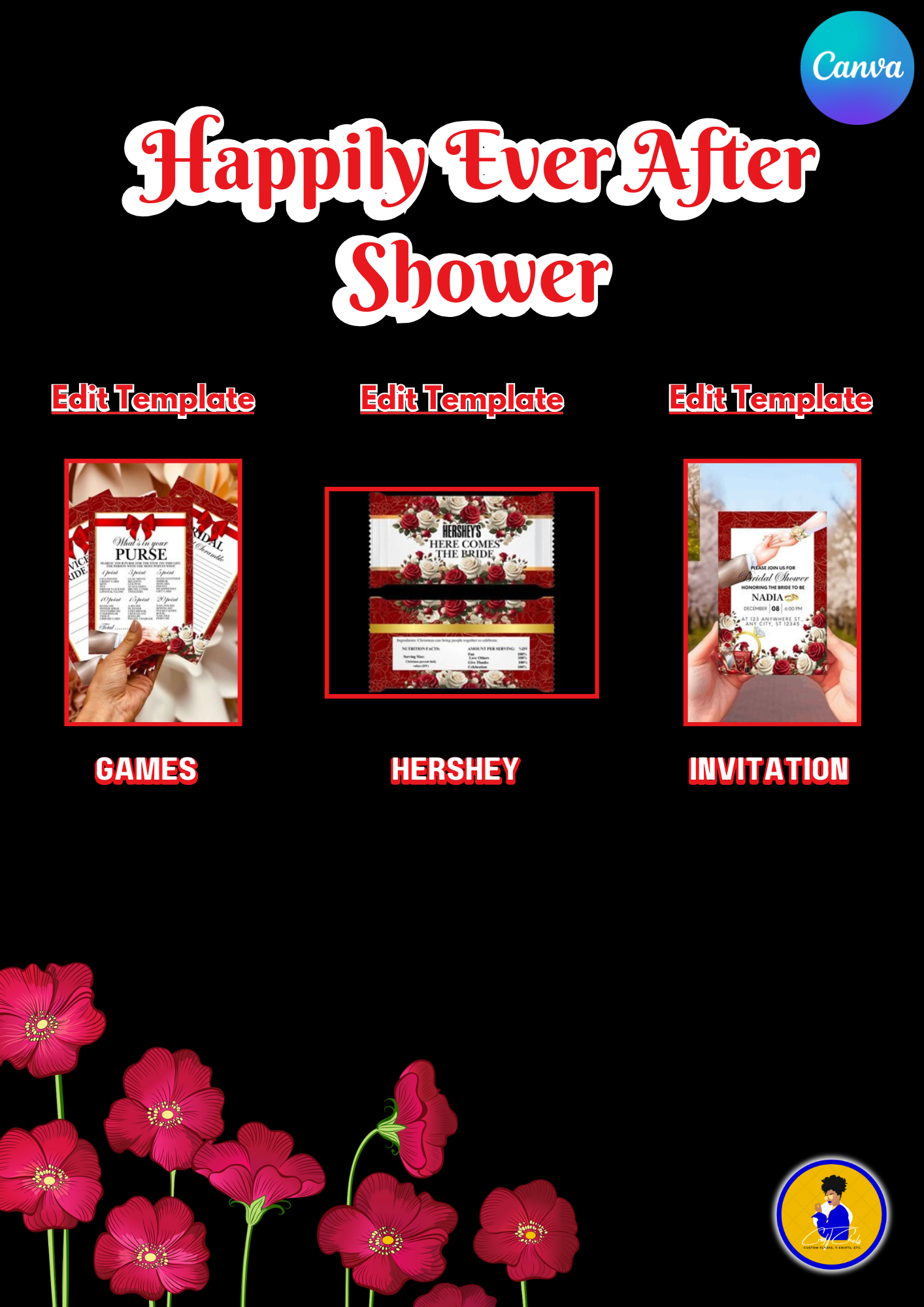BRIDAL SHOWER PARTY TEMPLATE DESIGN BUNDLE