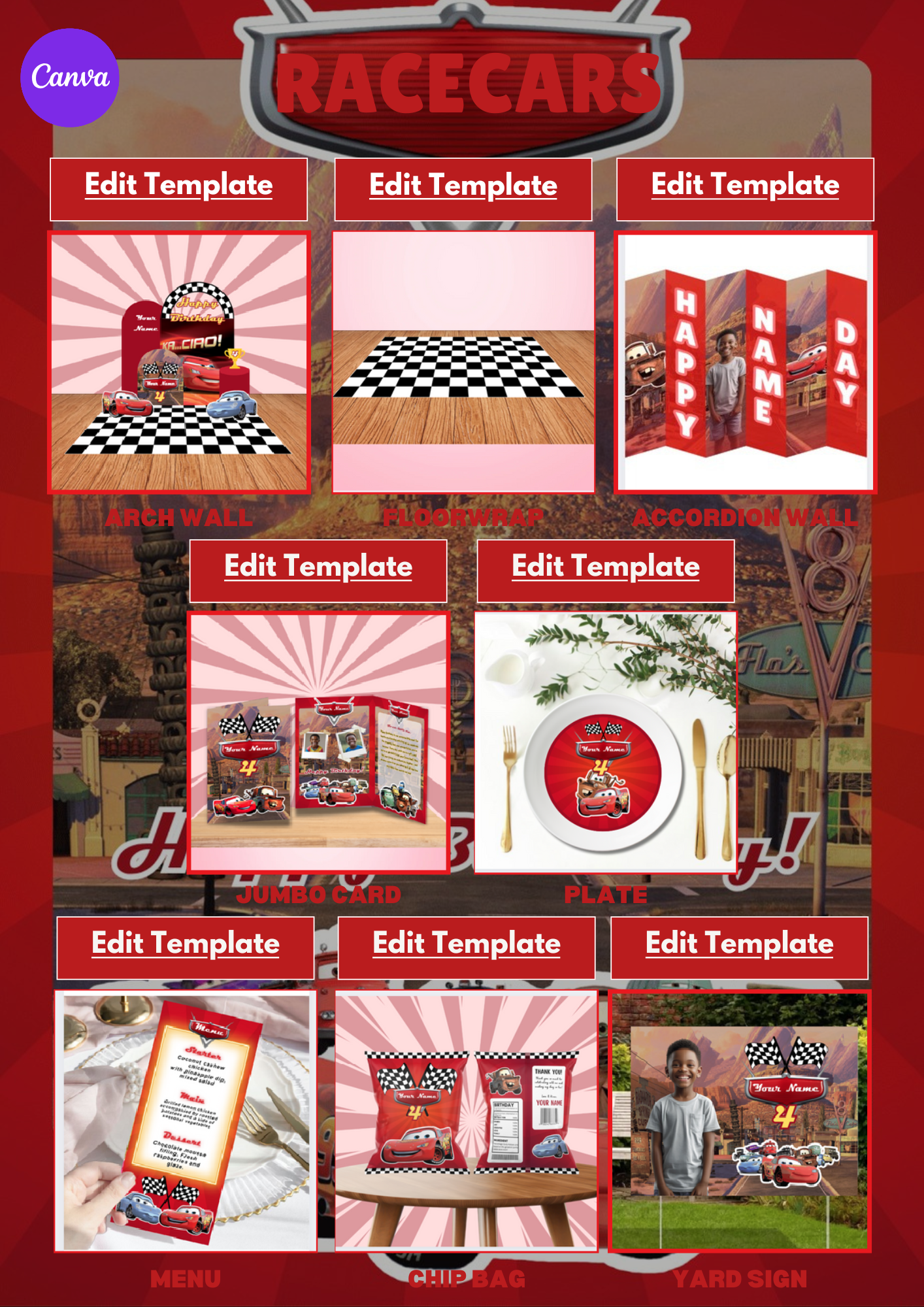 Party Birthday CANVA Bundle & Video Tutorial