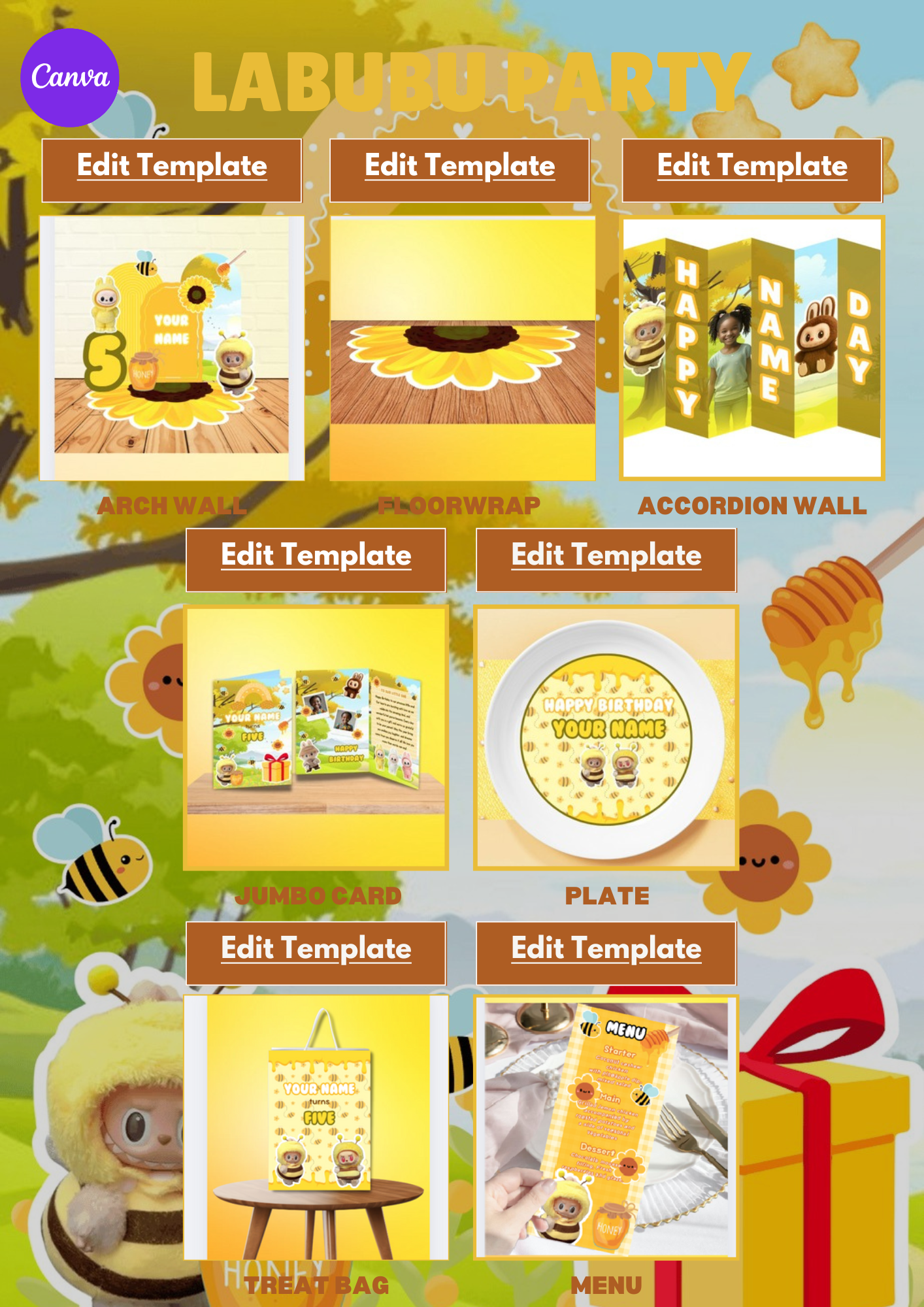 Party Birthday CANVA Bundle & Video Tutorial