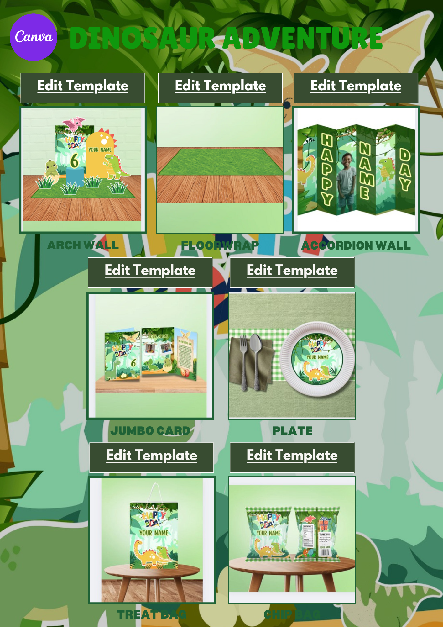 Party Birthday CANVA Bundle & Video Tutorial