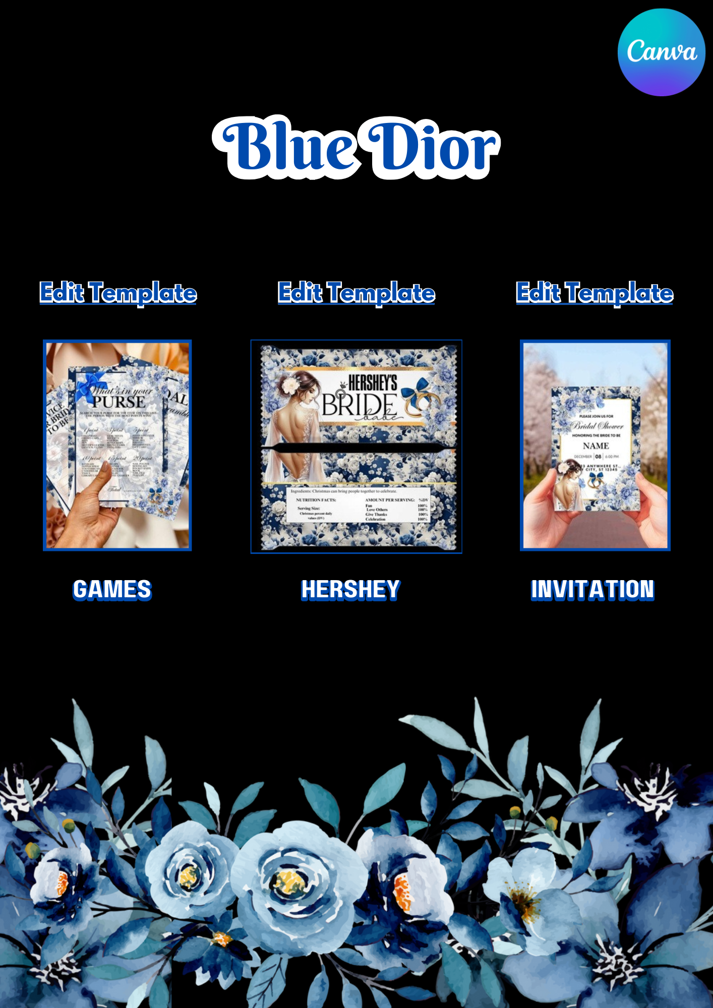 BRIDAL SHOWER PARTY TEMPLATE DESIGN BUNDLE