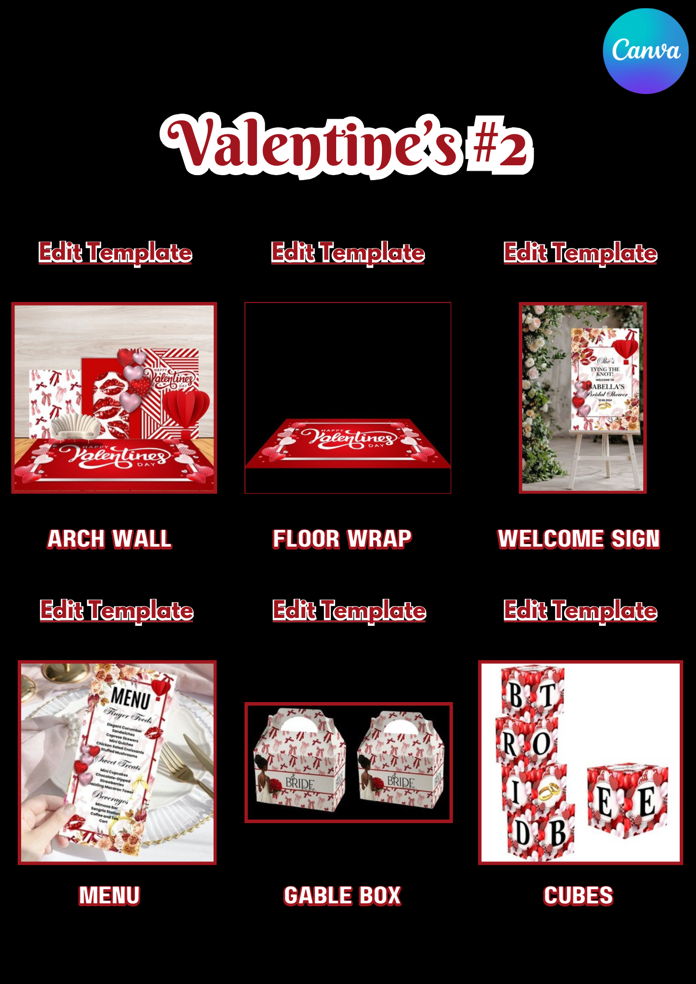 BRIDAL SHOWER PARTY TEMPLATE DESIGN BUNDLE