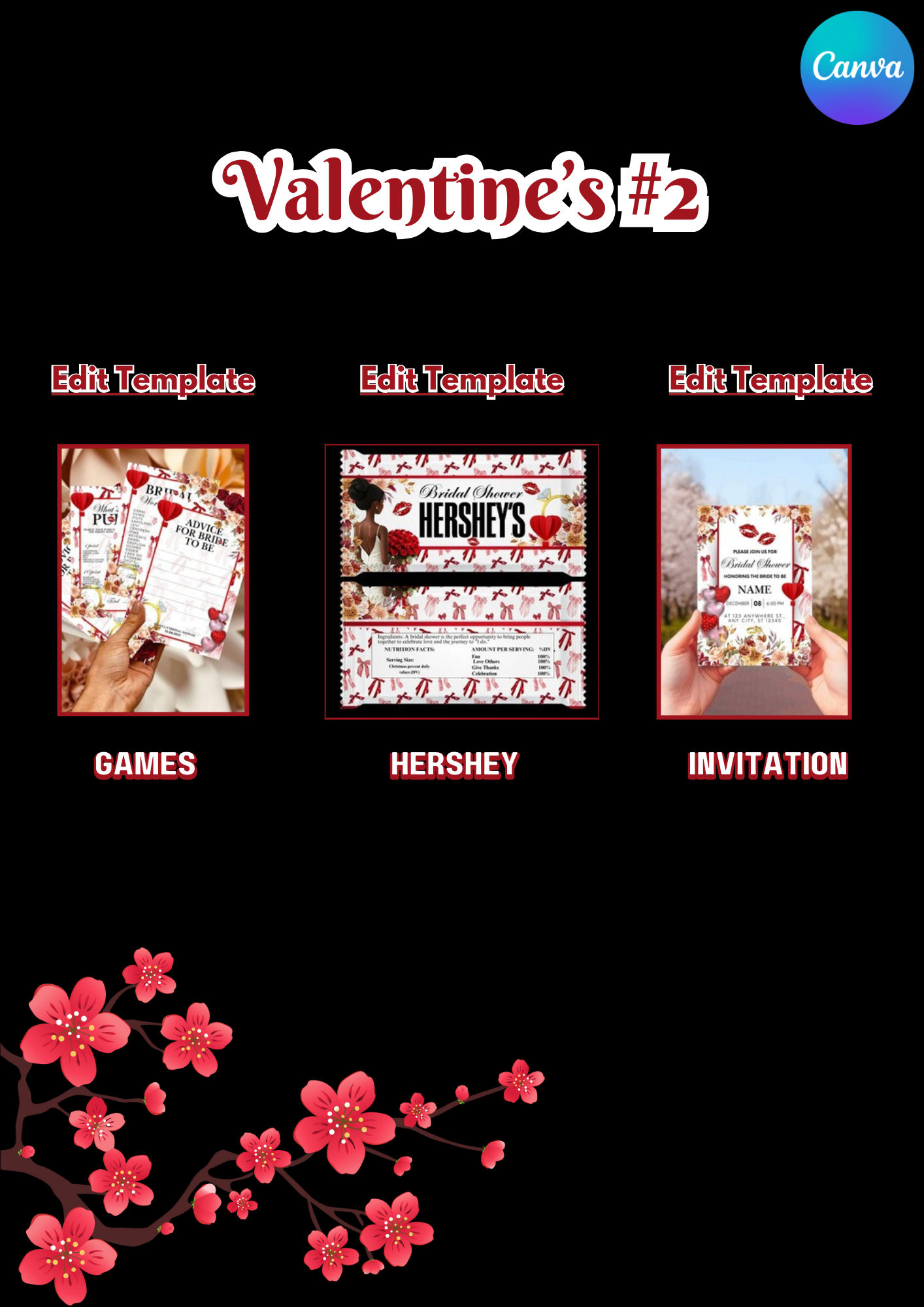 BRIDAL SHOWER PARTY TEMPLATE DESIGN BUNDLE