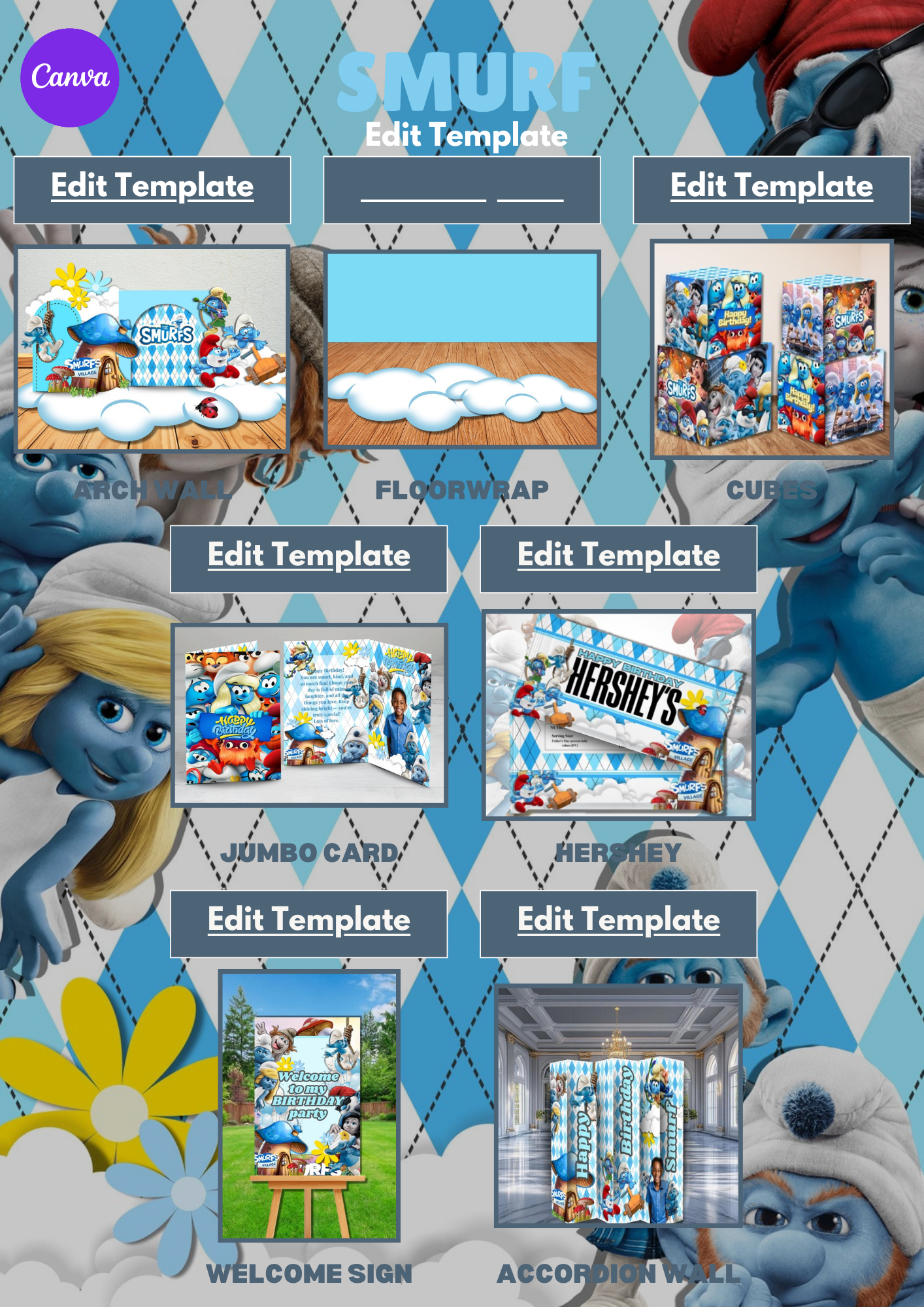 Party Birthday CANVA Bundle & Video Tutorial