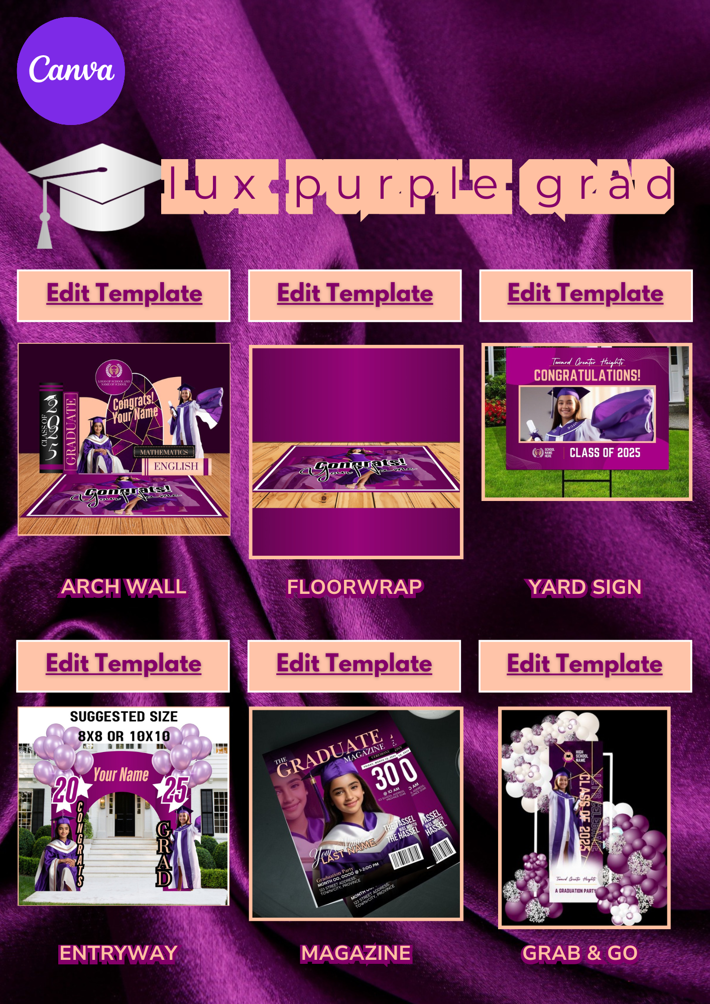 Lux Grad Party Design Collection - 17 Templates