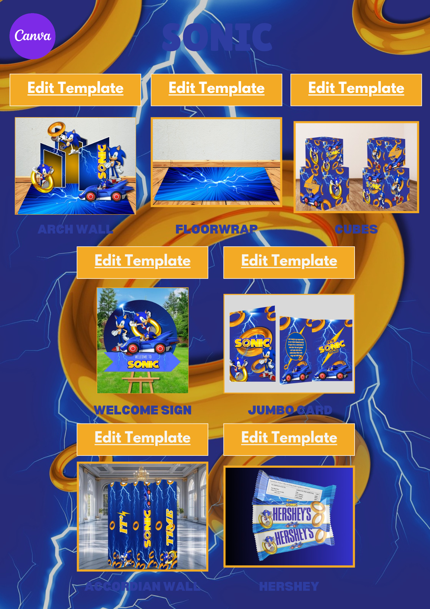 Party Birthday CANVA Bundle & Video Tutorial