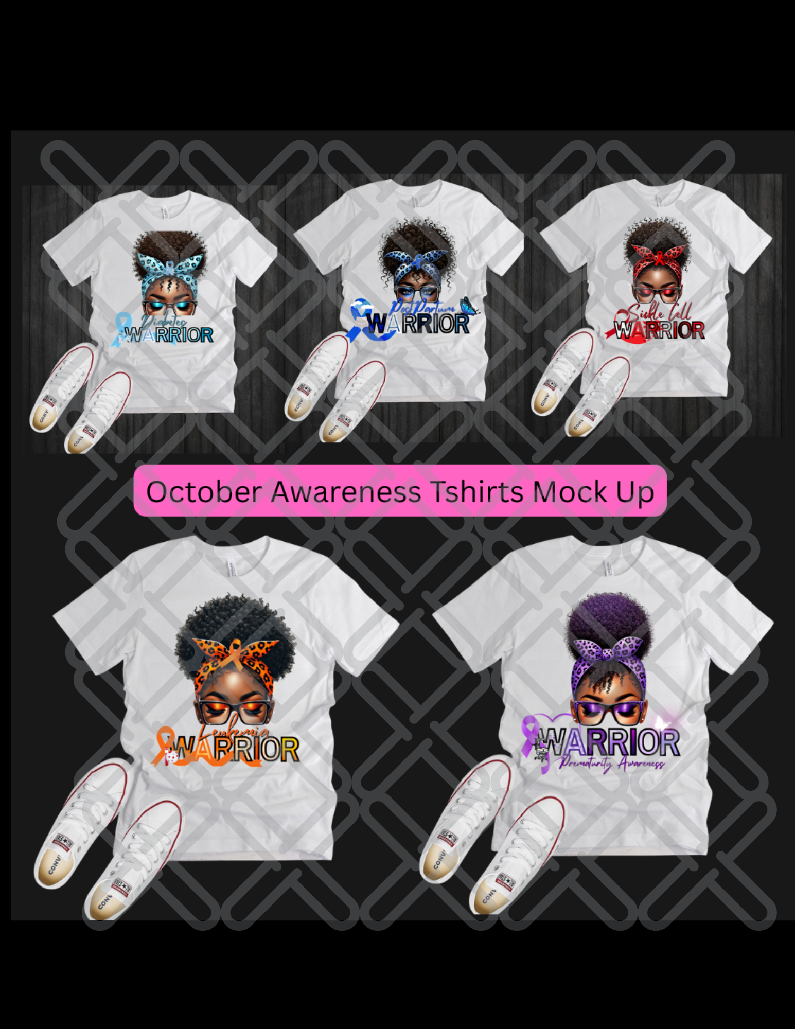 October Awareness Tshirts Mock Up