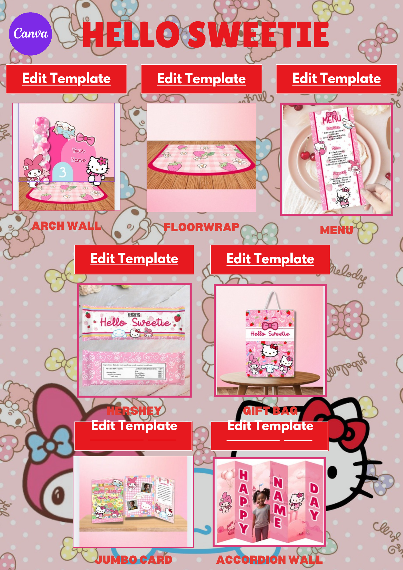 Party Birthday CANVA Bundle & Video Tutorial