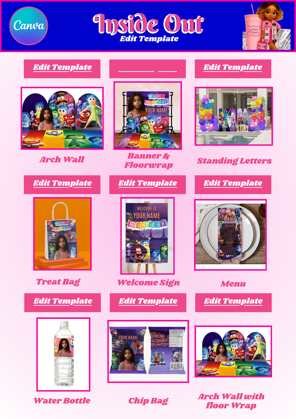 Kids Party Template Design Bundle (25)