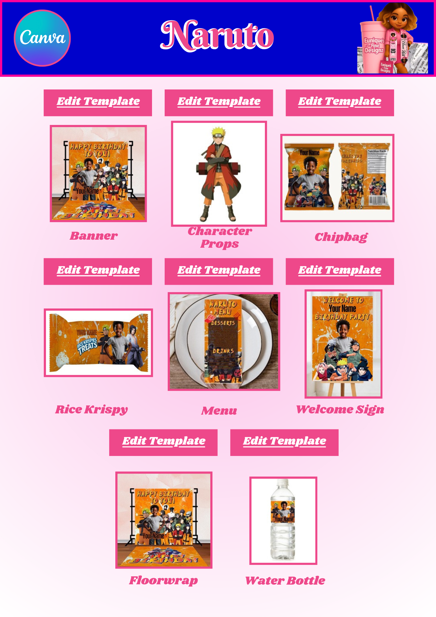 Kids Party Template Design Bundle (25)