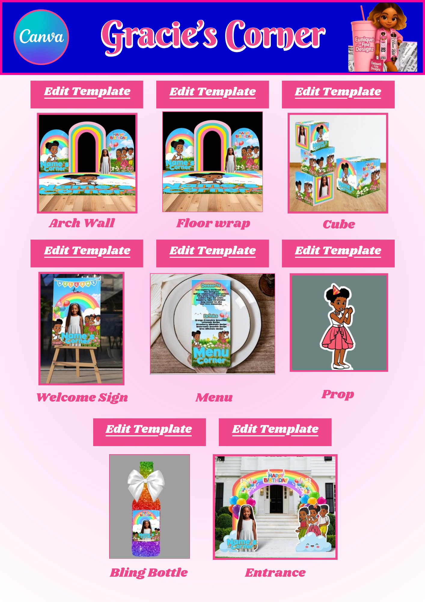 Kids Party Template Design Bundle (25)