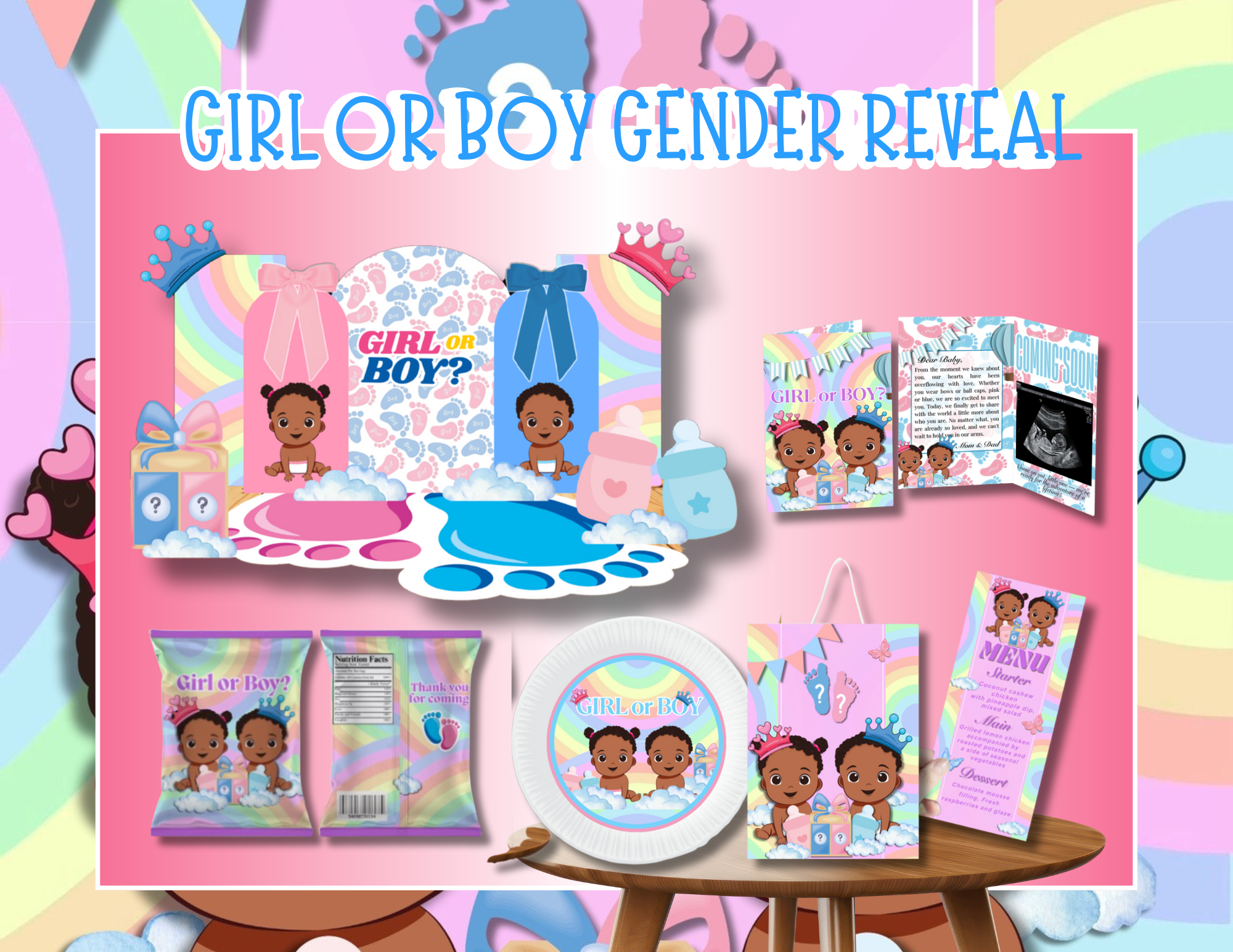 Luxury Baby Shower Bundle  - 15 Templates