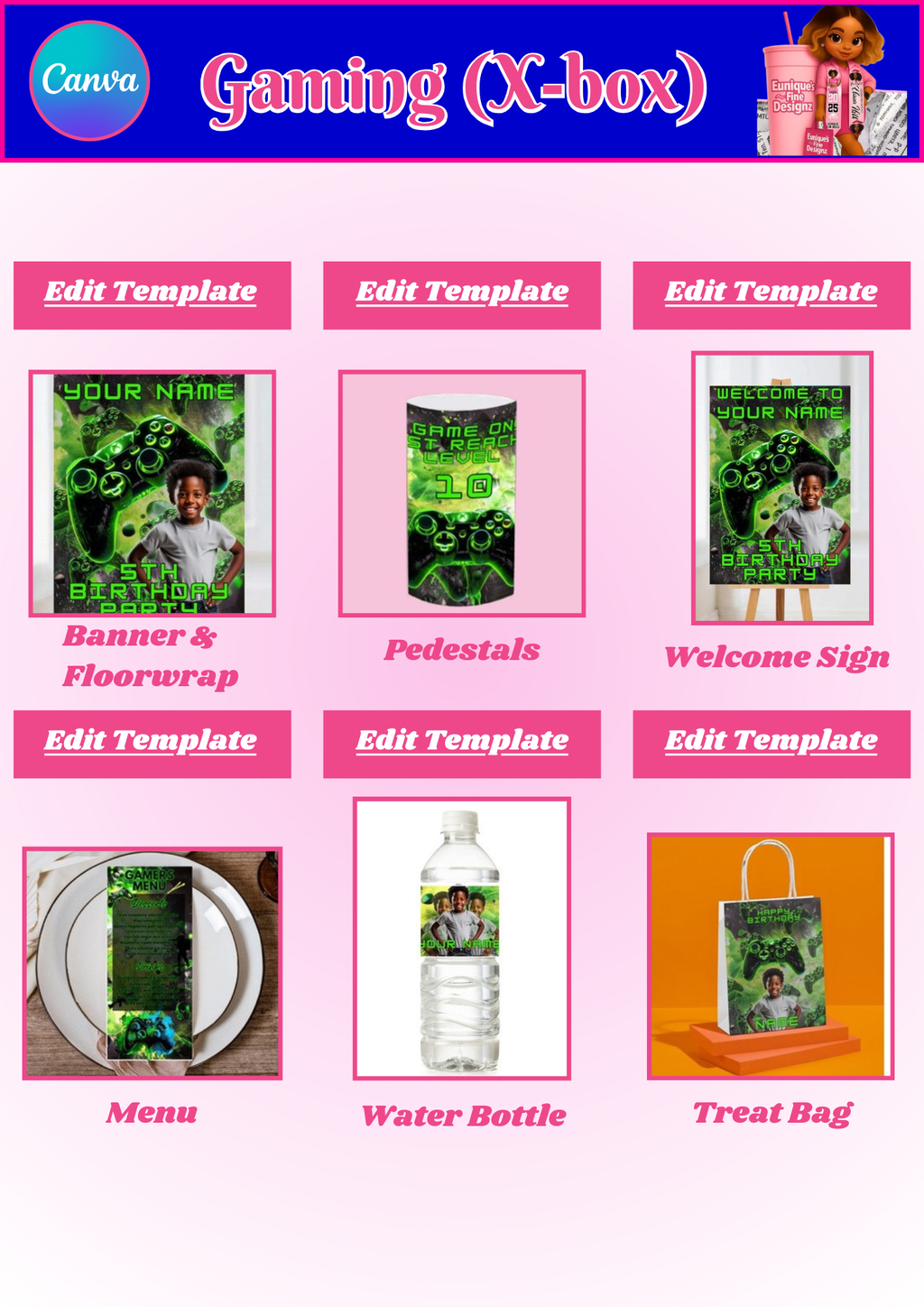 Kids Party Template Design Bundle (25)