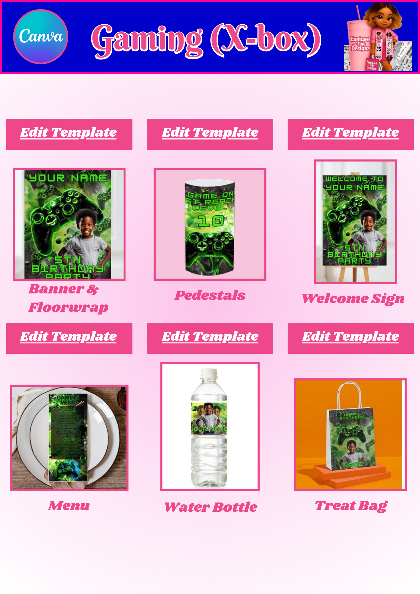 Kids Party Template Design Bundle (25)