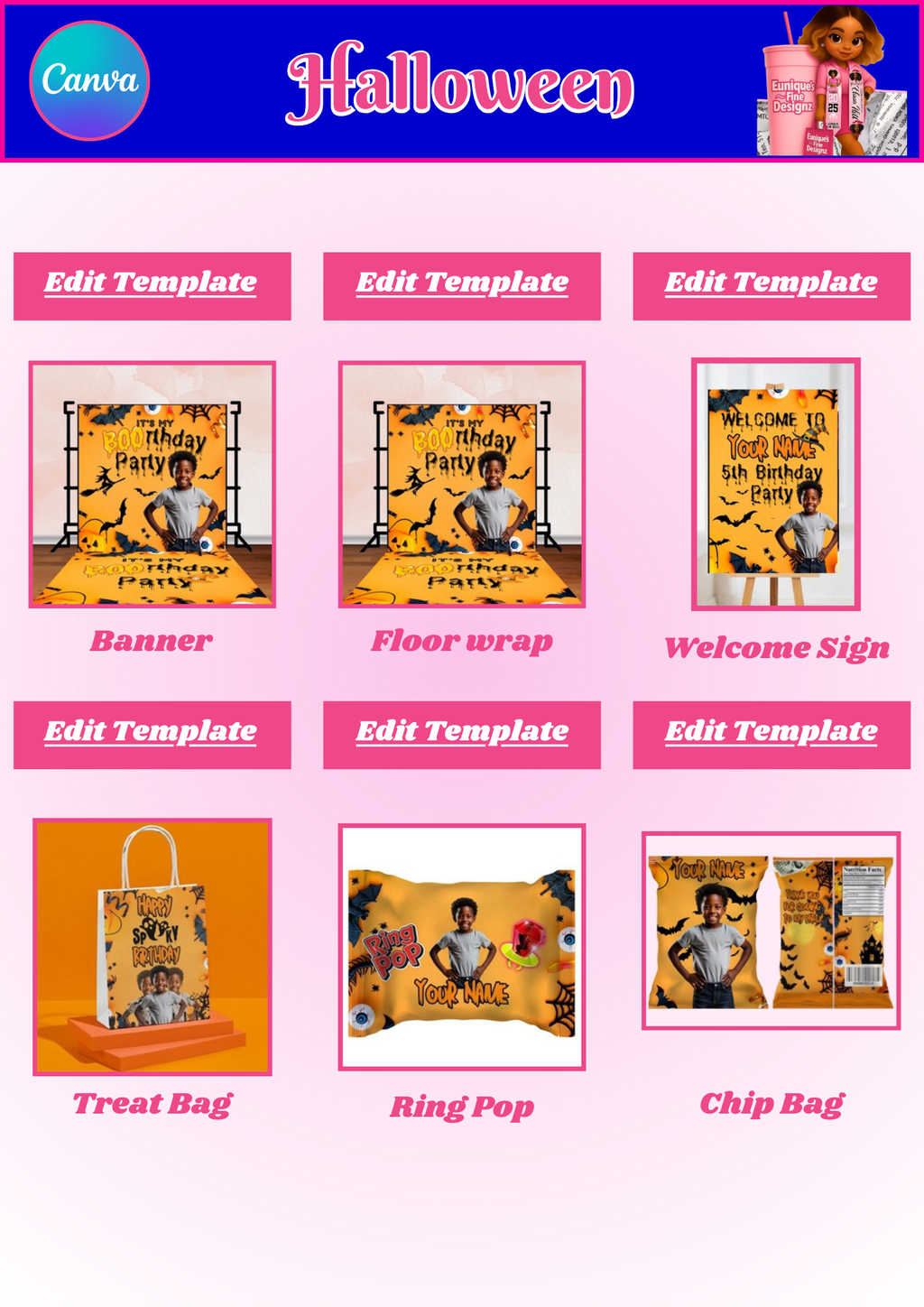 Kids Party Template Design Bundle (25)