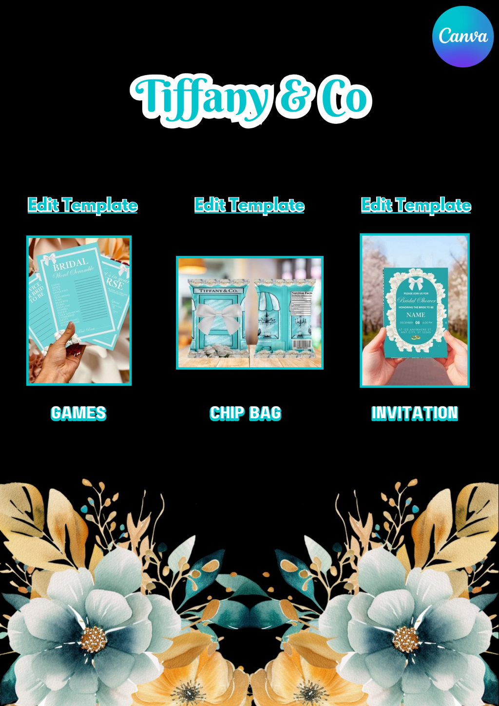BRIDAL SHOWER PARTY TEMPLATE DESIGN BUNDLE