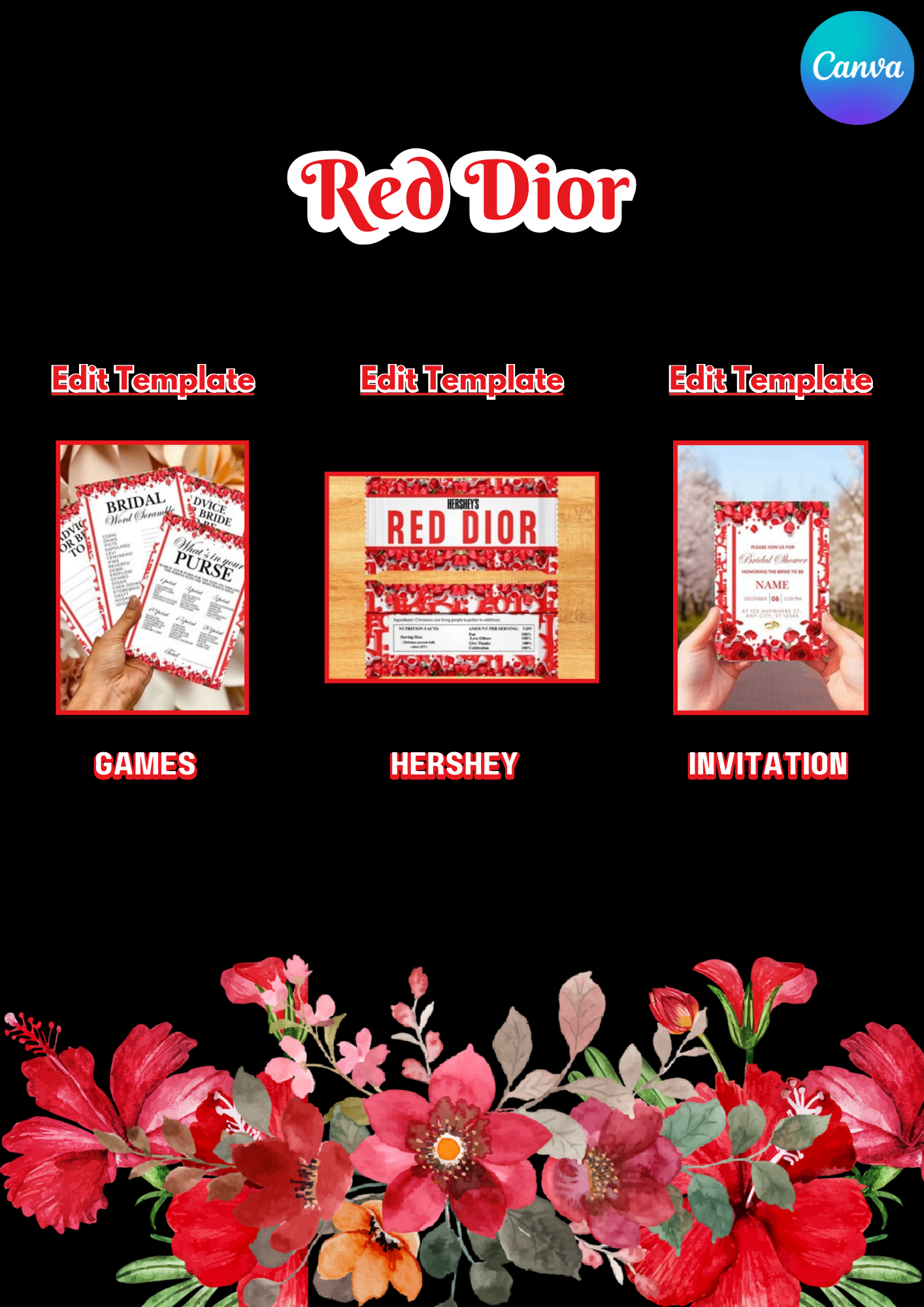 BRIDAL SHOWER PARTY TEMPLATE DESIGN BUNDLE