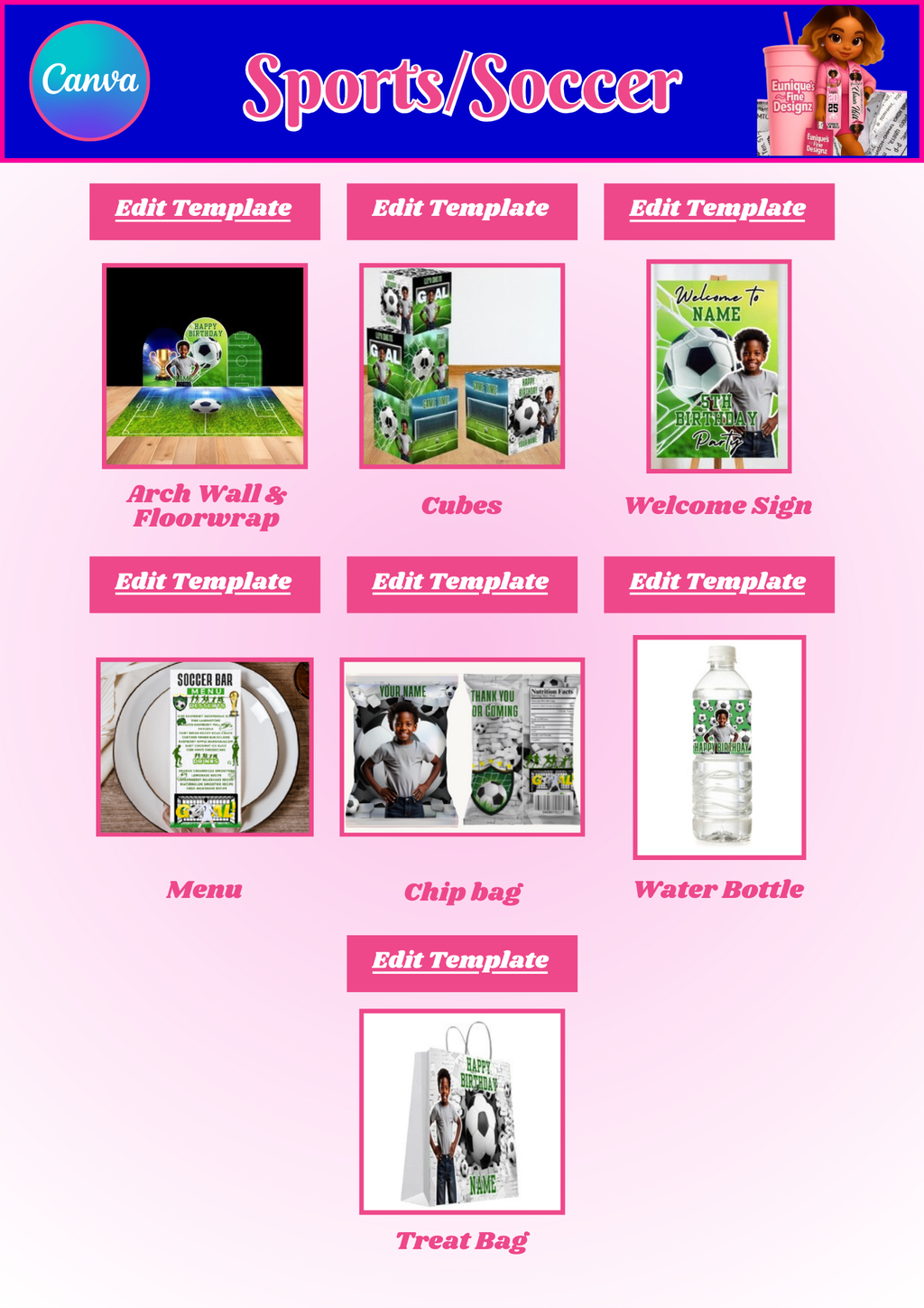 Kids Party Template Design Bundle (25)