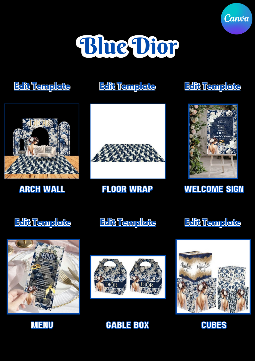 BRIDAL SHOWER PARTY TEMPLATE DESIGN BUNDLE