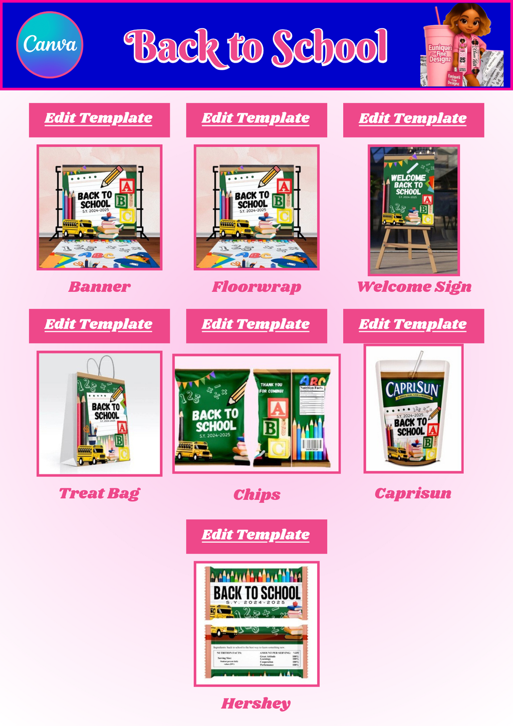 Kids Party Template Design Bundle (25)