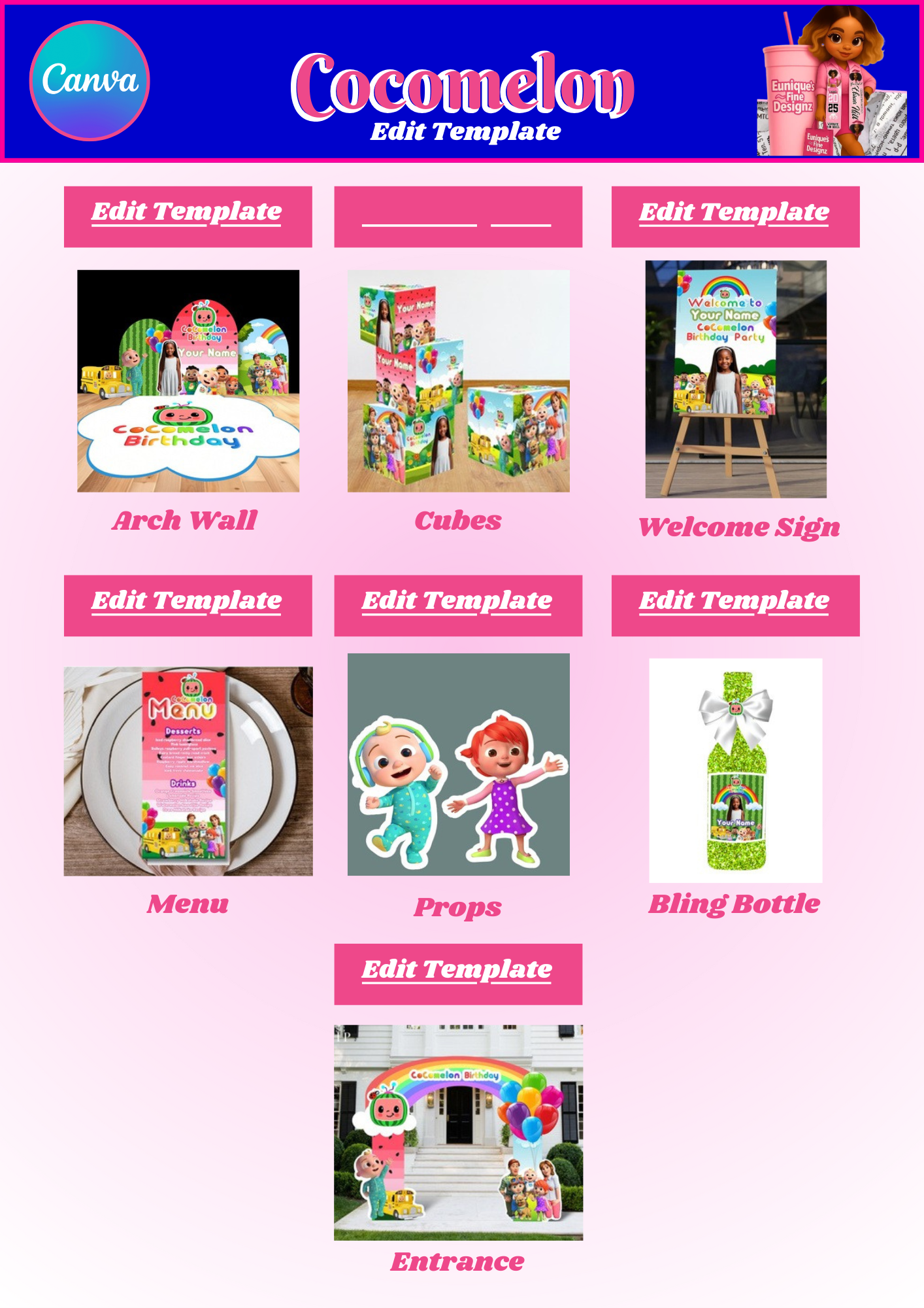 Kids Party Template Design Bundle (25)