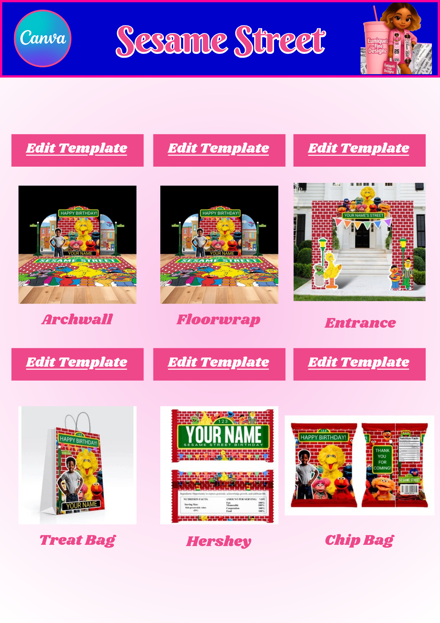 Kids Party Template Design Bundle (25)