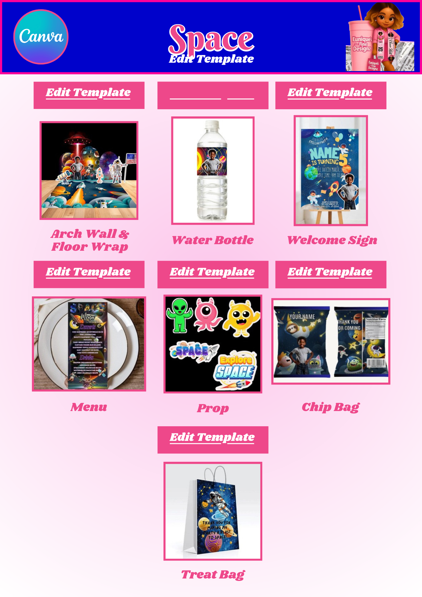 Kids Party Template Design Bundle (25)