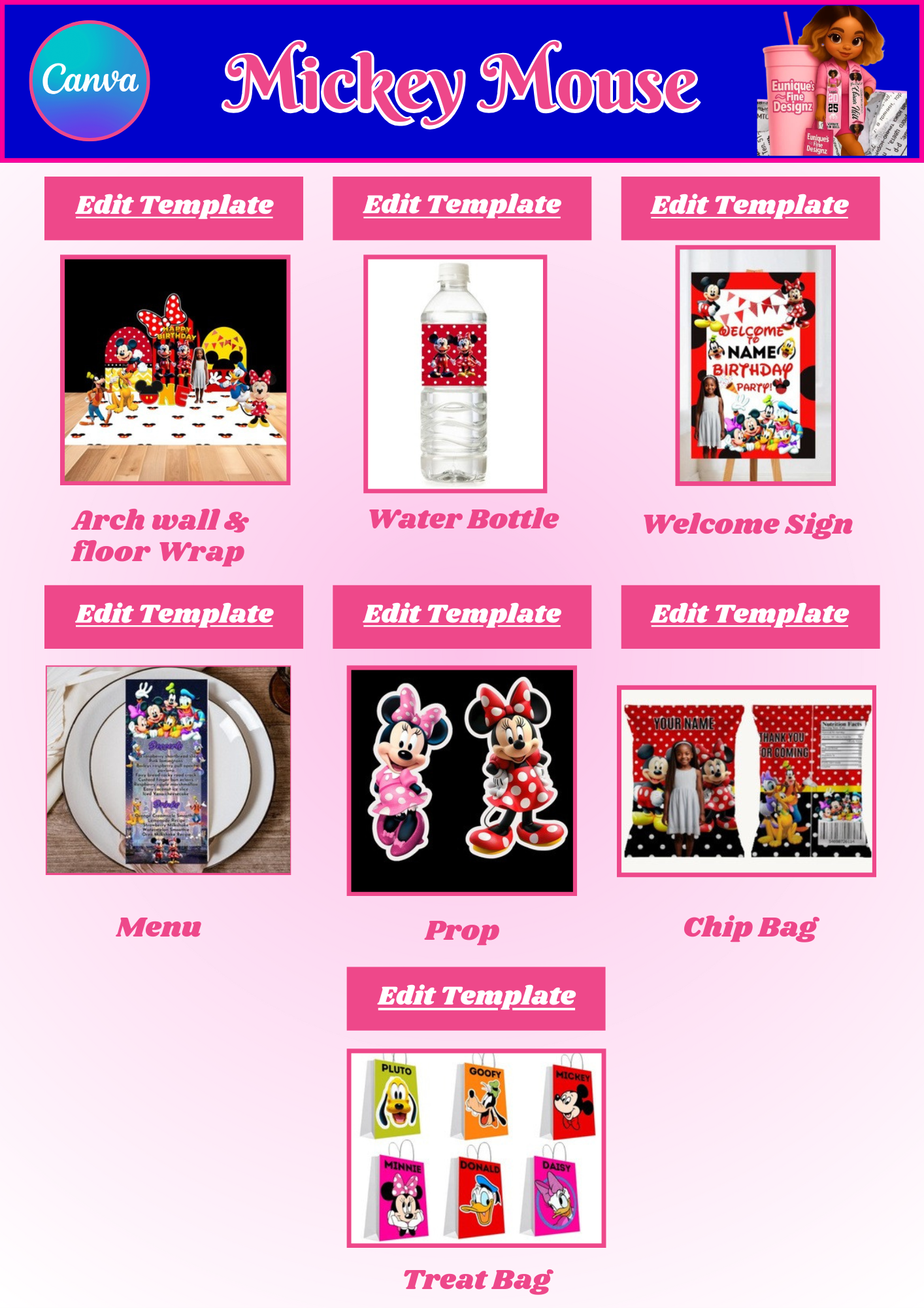 Kids Party Template Design Bundle (25)