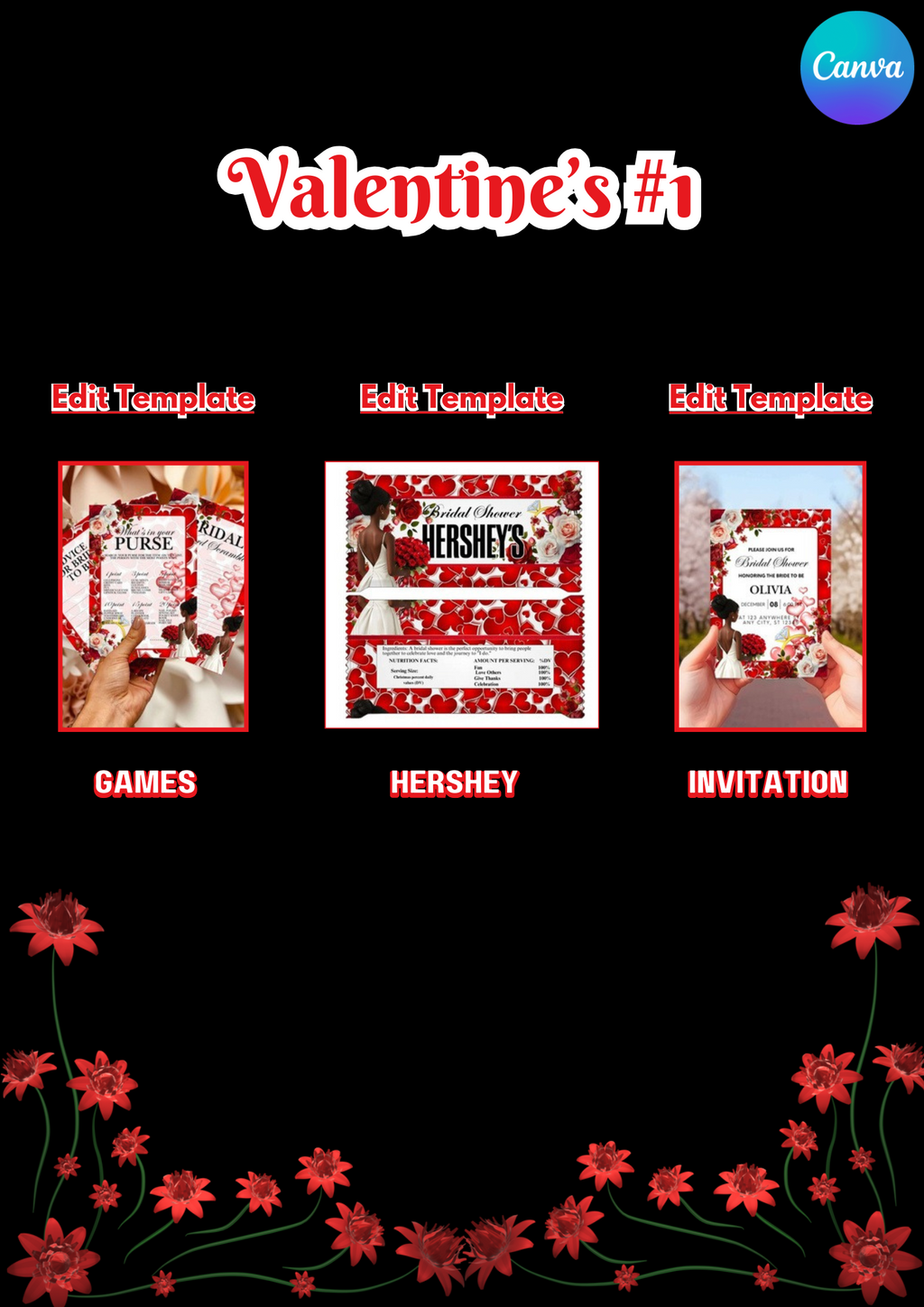 BRIDAL SHOWER PARTY TEMPLATE DESIGN BUNDLE