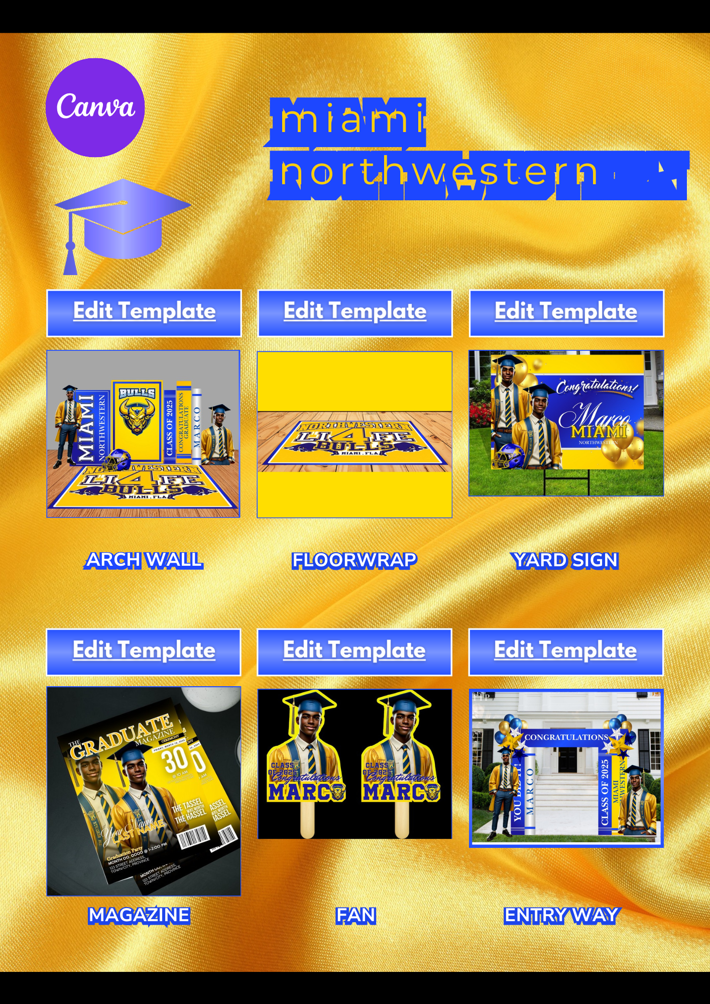 Lux Grad Party Design Collection - 17 Templates