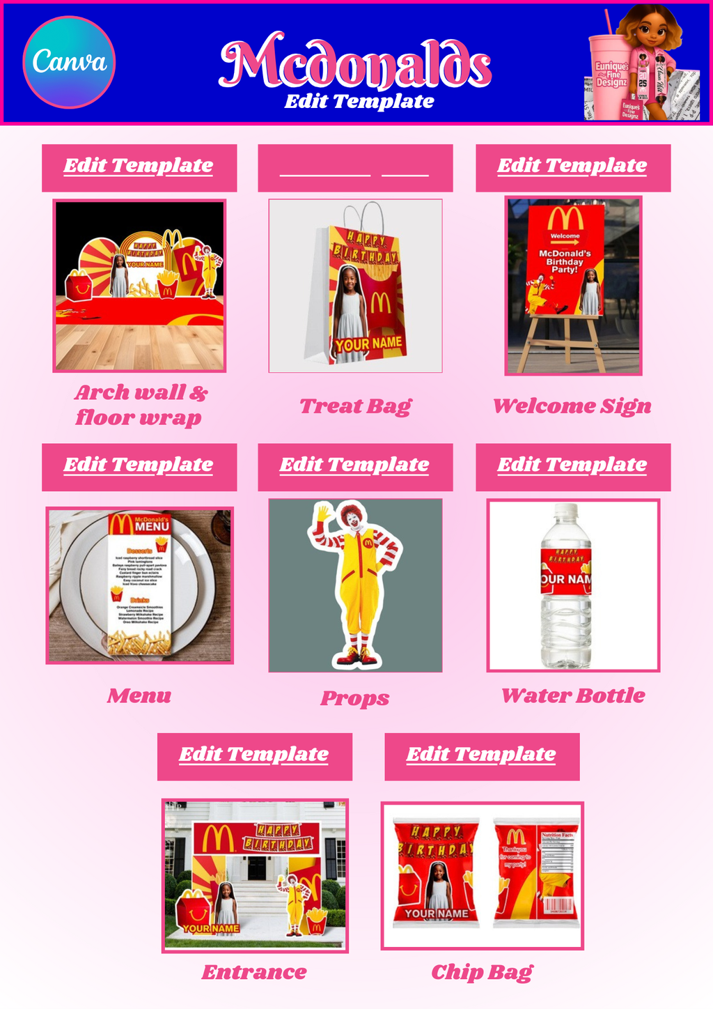 Kids Party Template Design Bundle (25)