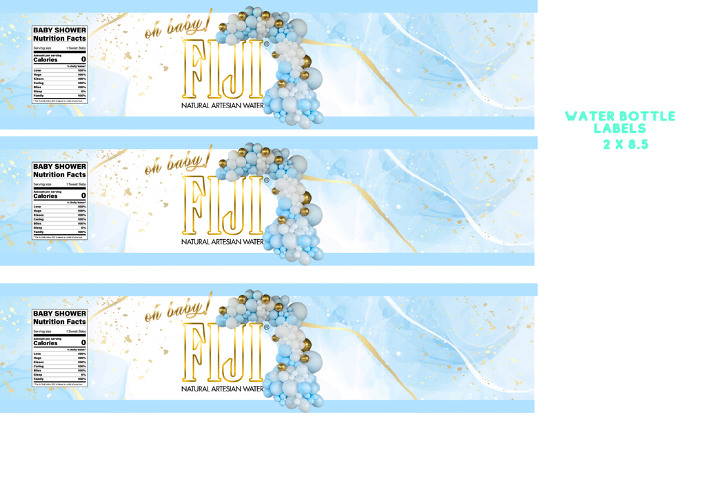 Boho Blue Baby Shower Bundle