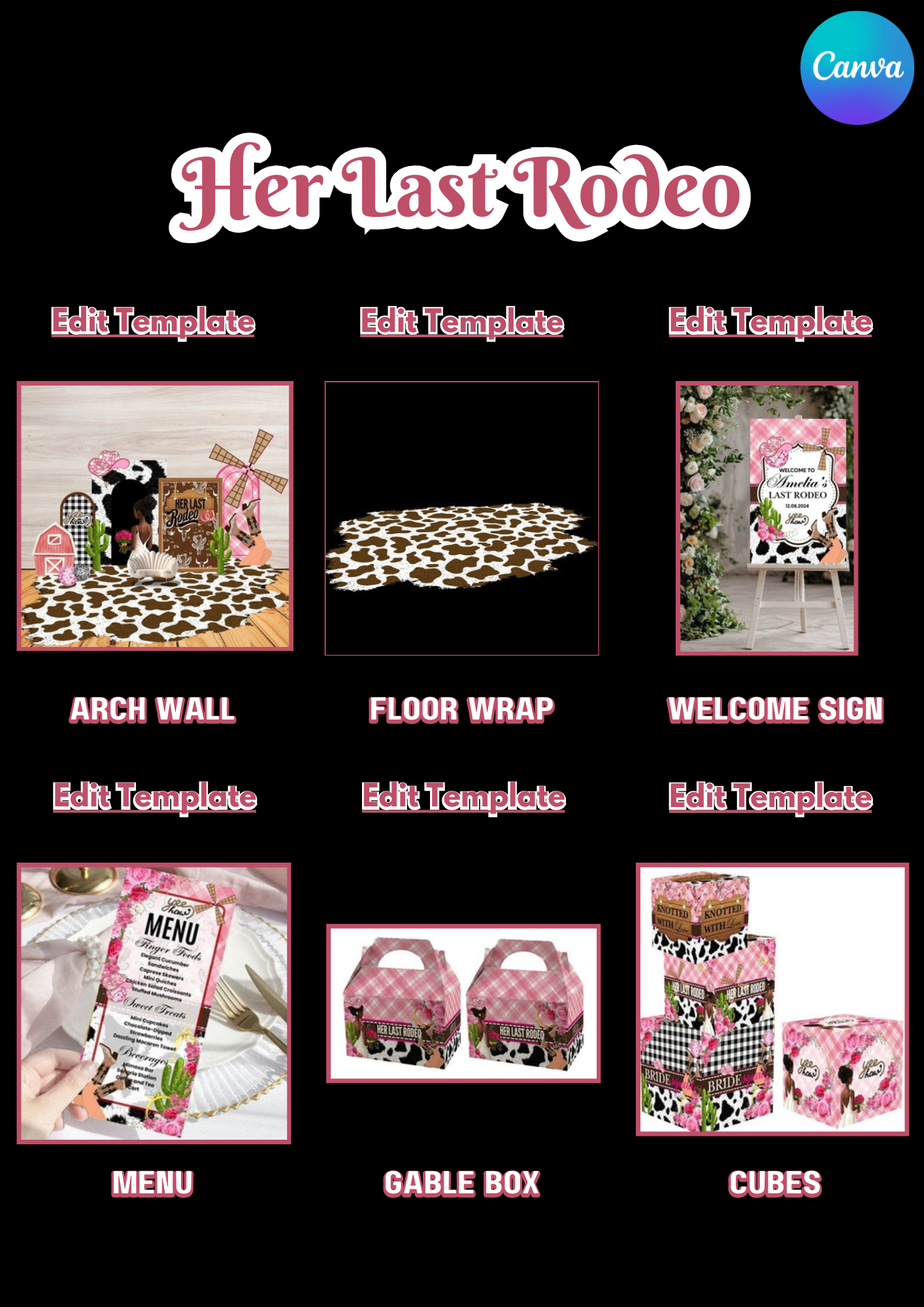 BRIDAL SHOWER PARTY TEMPLATE DESIGN BUNDLE