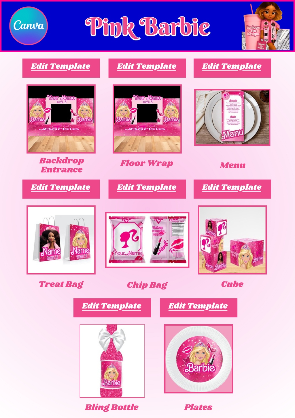 Kids Party Template Design Bundle (25)