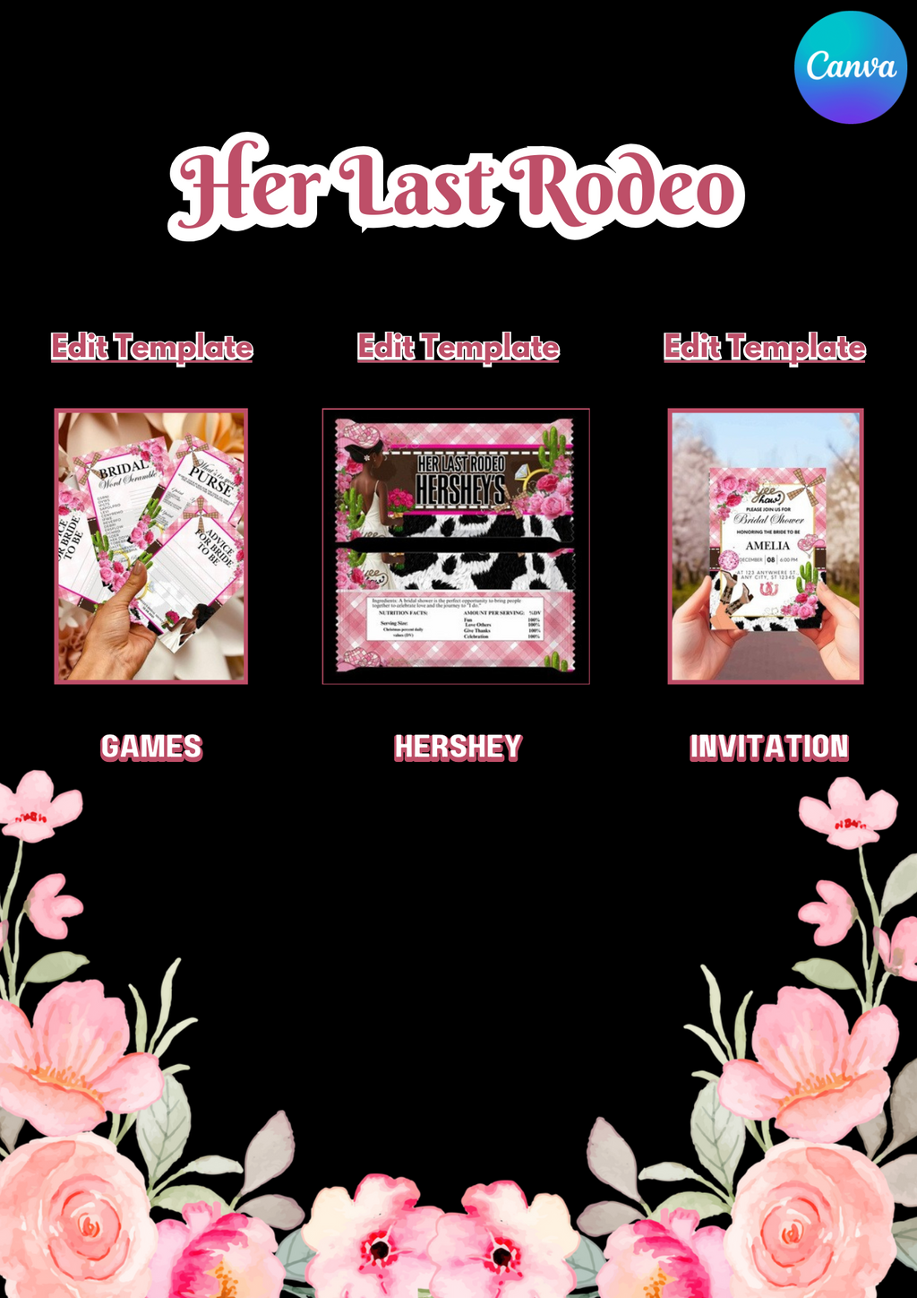 BRIDAL SHOWER PARTY TEMPLATE DESIGN BUNDLE