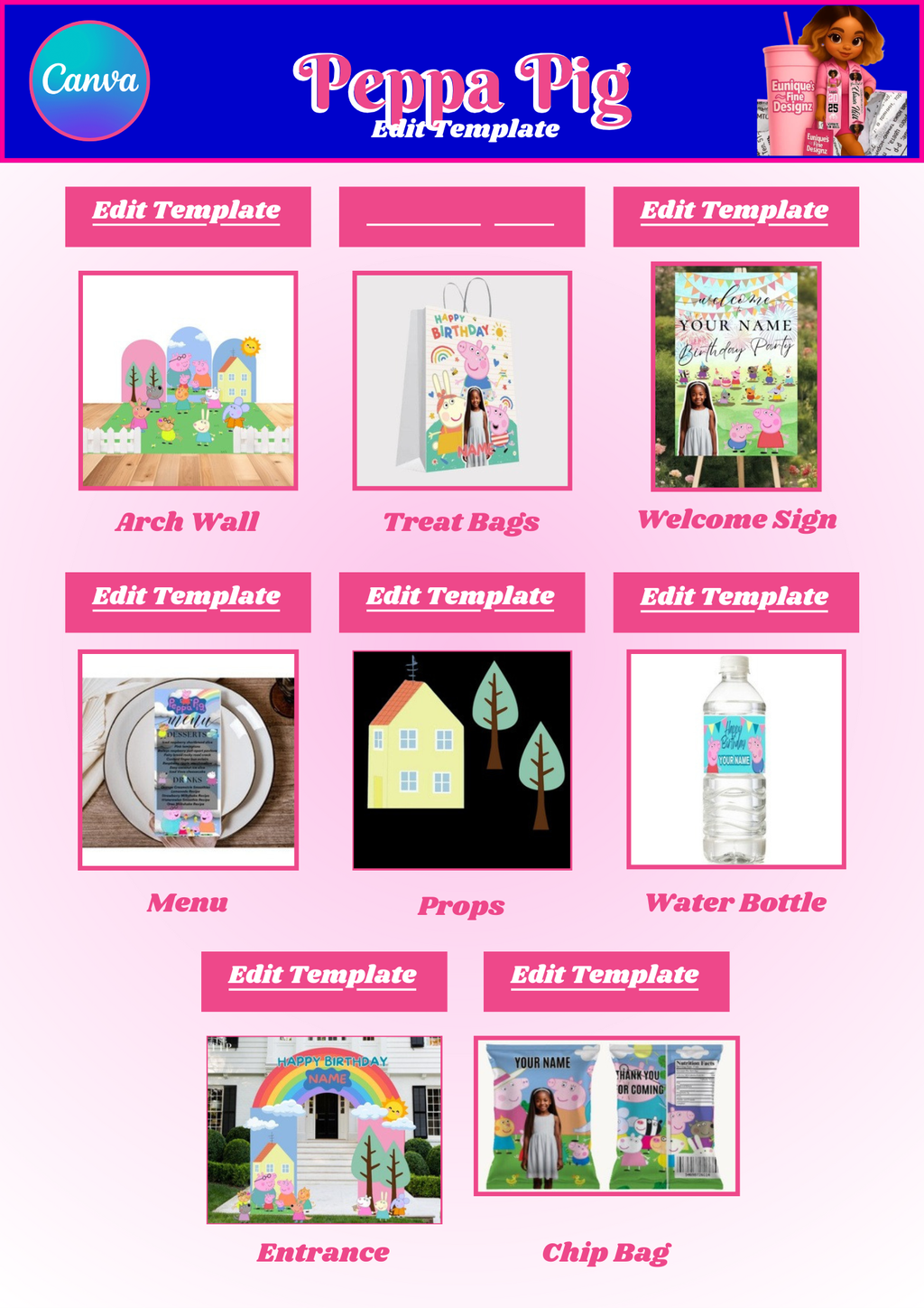Kids Party Template Design Bundle (25)
