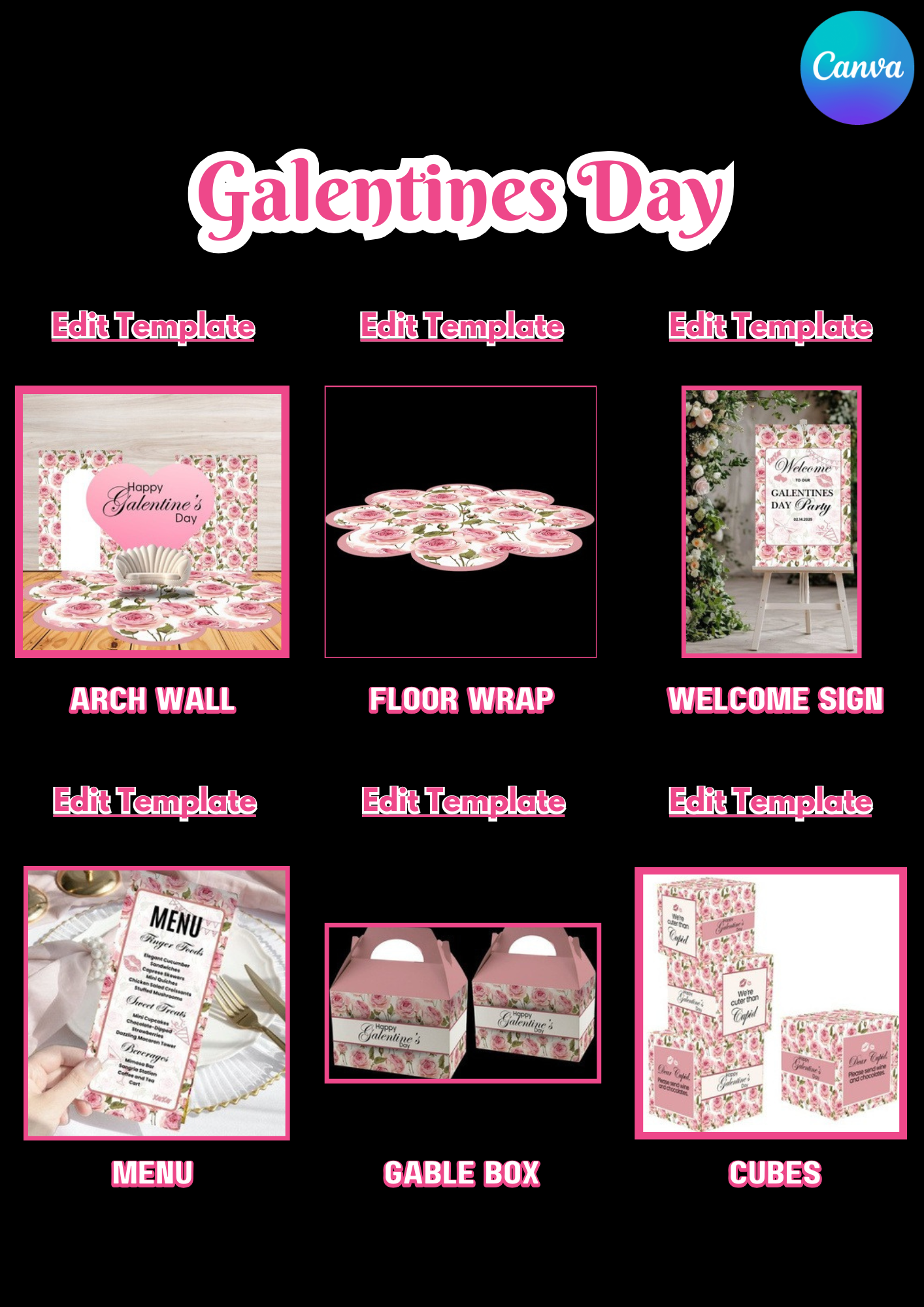 BRIDAL SHOWER PARTY TEMPLATE DESIGN BUNDLE