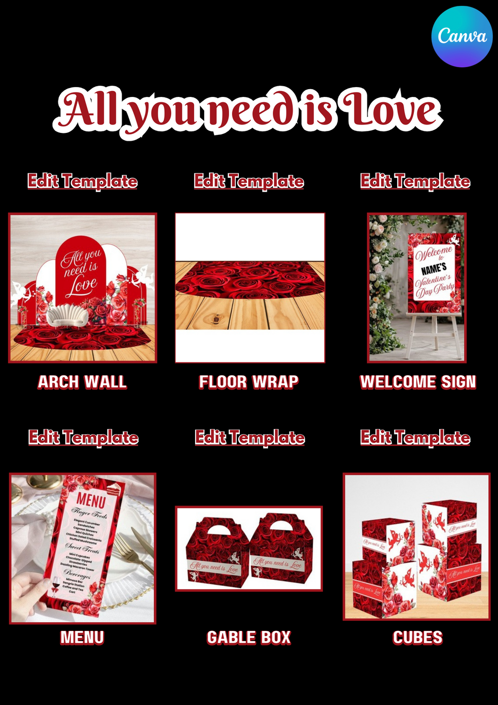 BRIDAL SHOWER PARTY TEMPLATE DESIGN BUNDLE