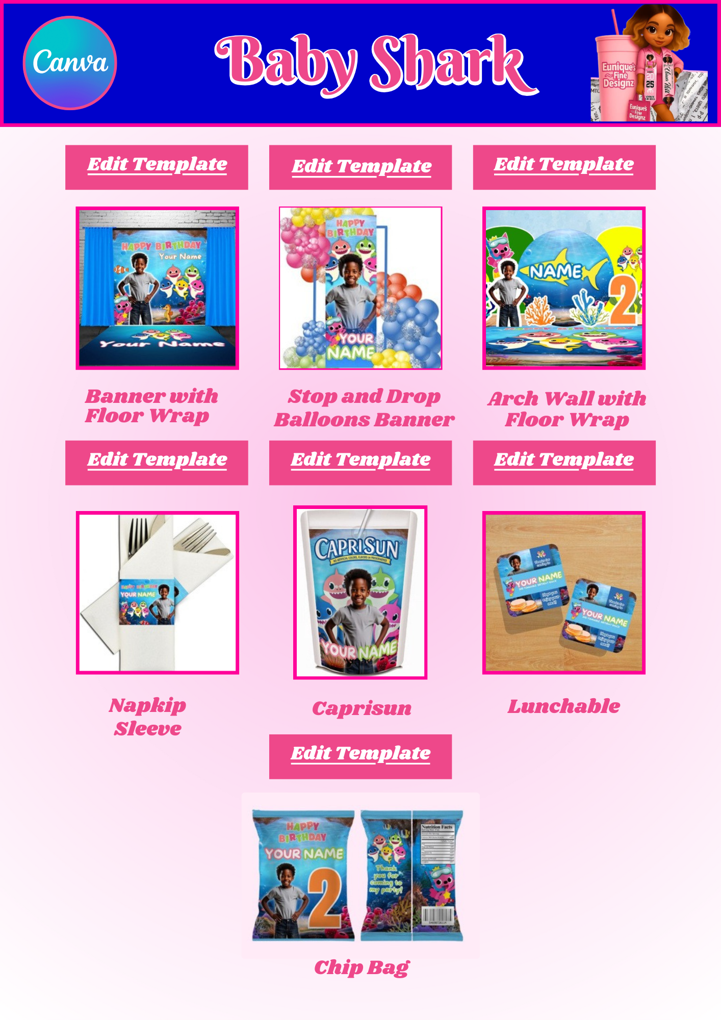 Kids Party Template Design Bundle (25)