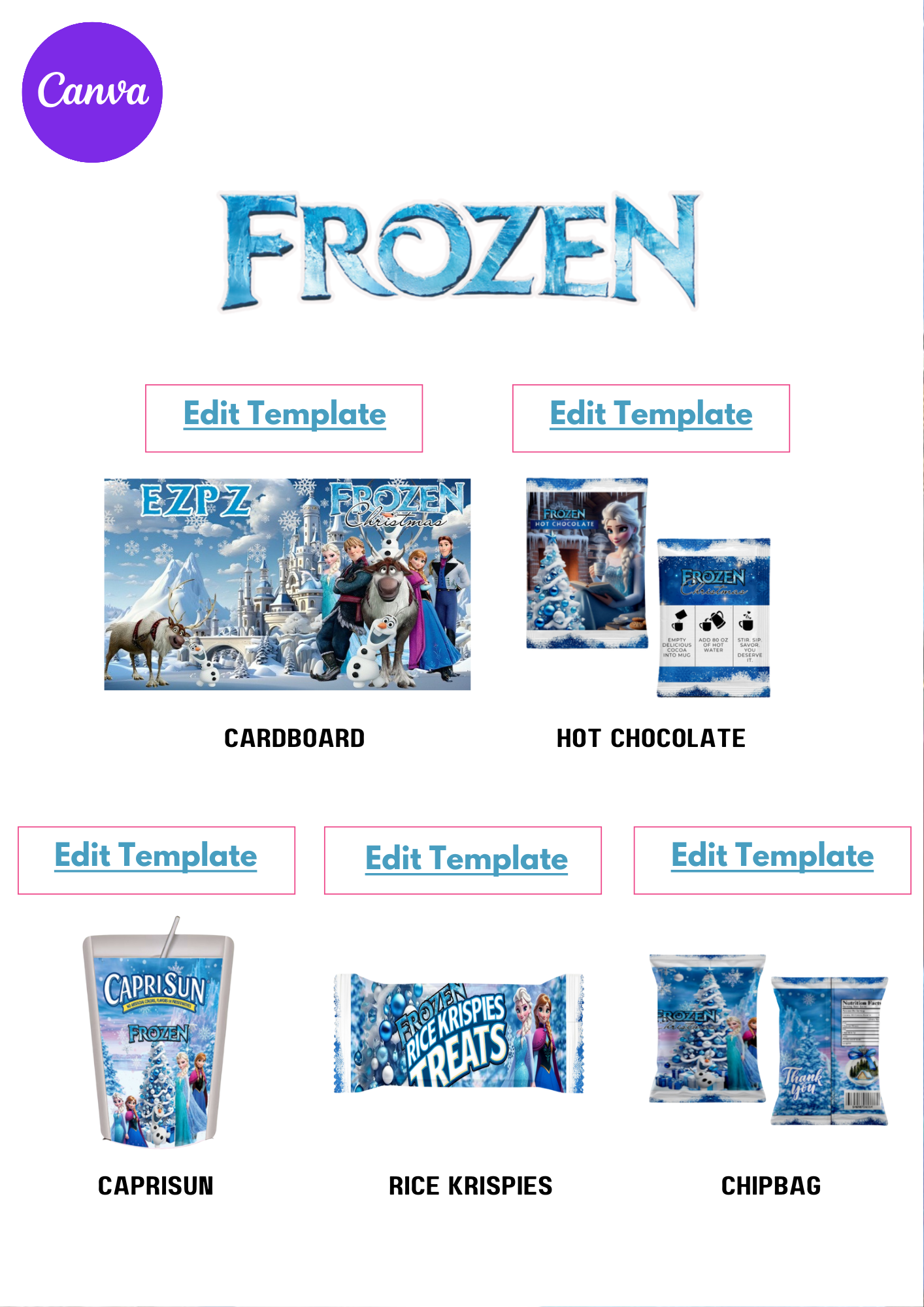 Christmas Holiday Favor Box Bundle - 7 Templates