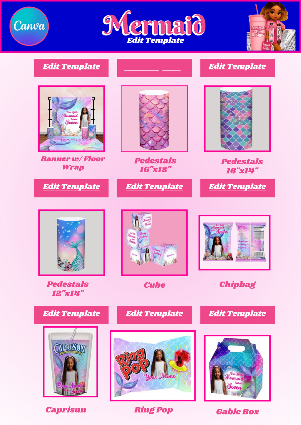 Kids Party Template Design Bundle (25)