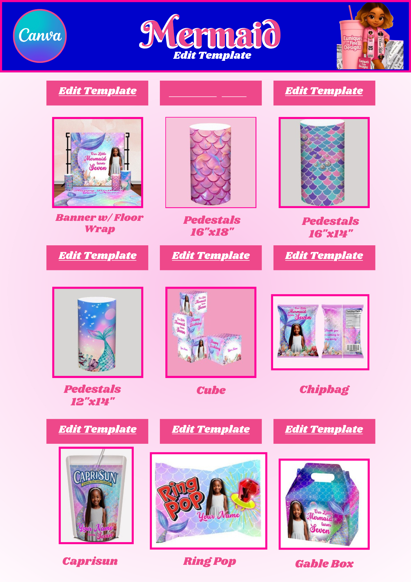 Kids Party Template Design Bundle (25)