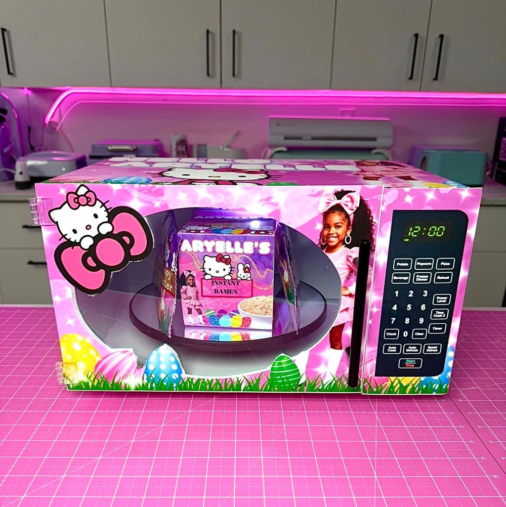 Editable Microwave Wrap Template, Popcorn & Ramen Noodle Cup Template Bundle, Custom Treat Party Favor Template, Canva Editable Snack Favor Set