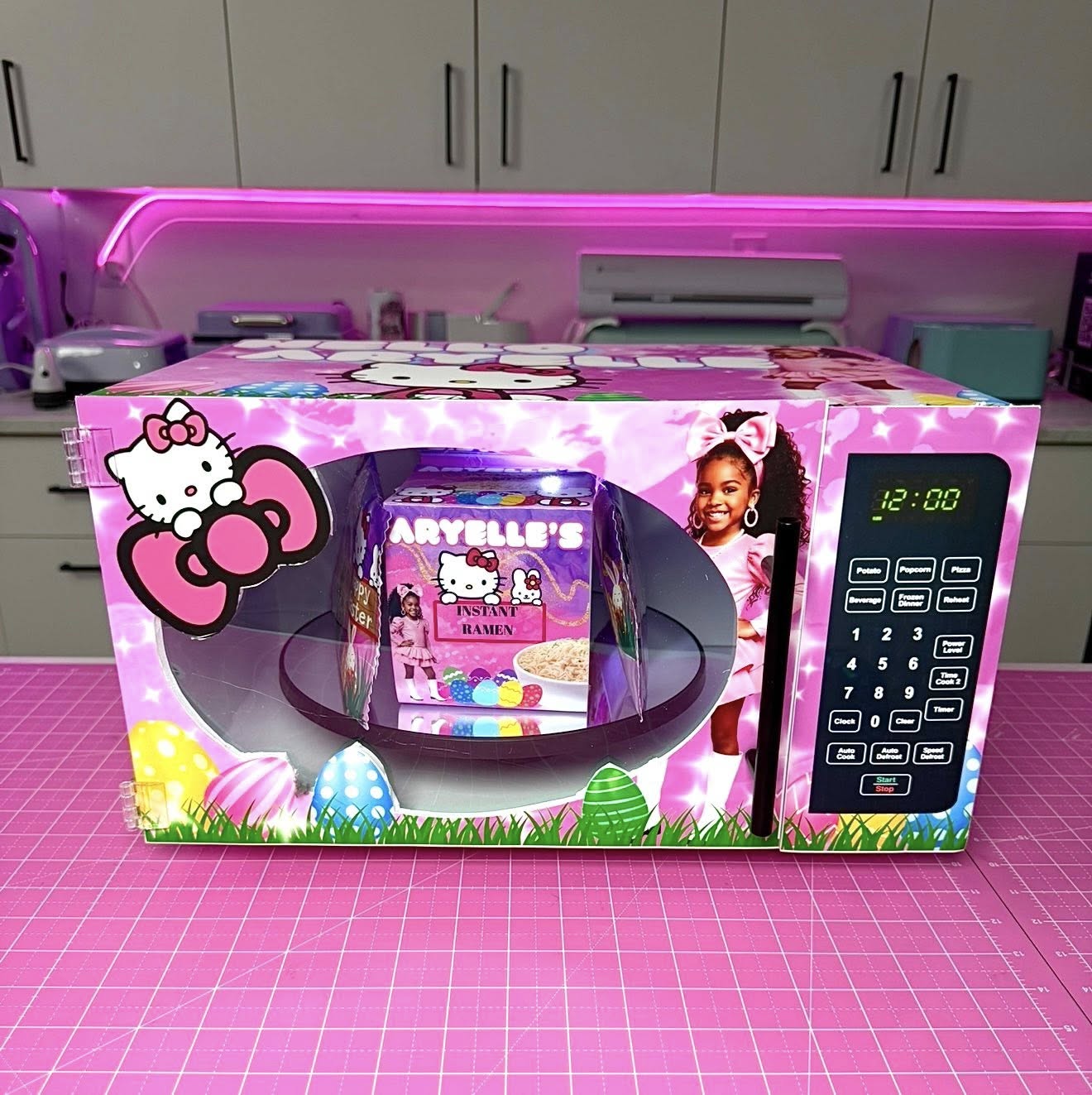 Editable Microwave Wrap Template, Popcorn & Ramen Noodle Cup Template Bundle, Custom Treat Party Favor Template, Canva Editable Snack Favor Set