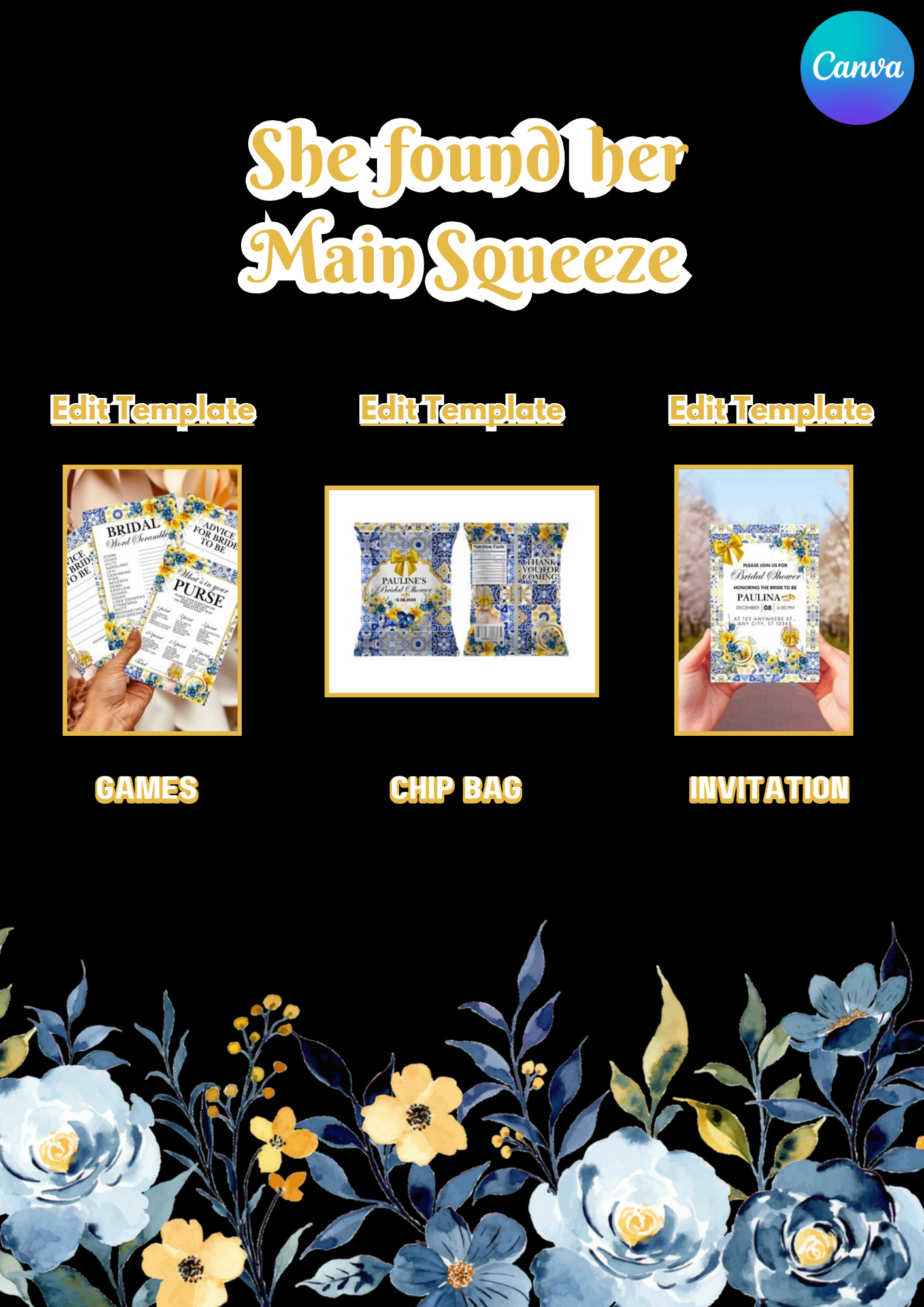 BRIDAL SHOWER PARTY TEMPLATE DESIGN BUNDLE