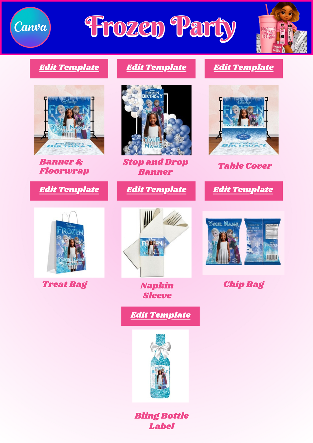 Kids Party Template Design Bundle (25)