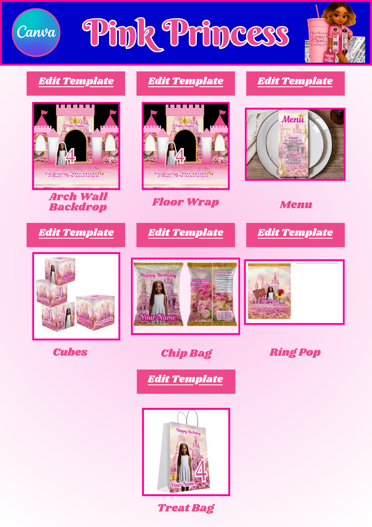 Kids Party Template Design Bundle (25)