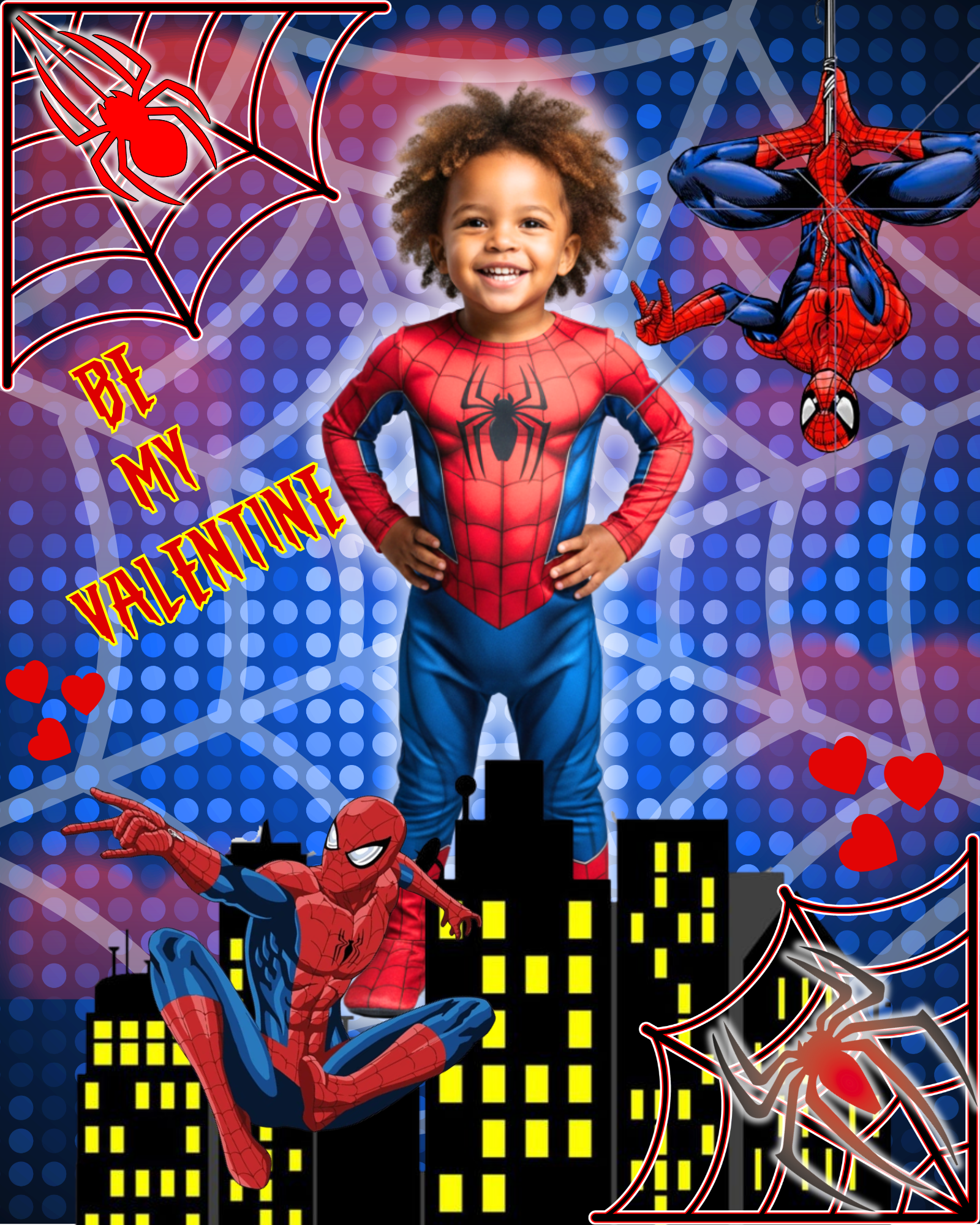 SPIDERMAN HEART FACE VENDING MACHINE TEMPLATE