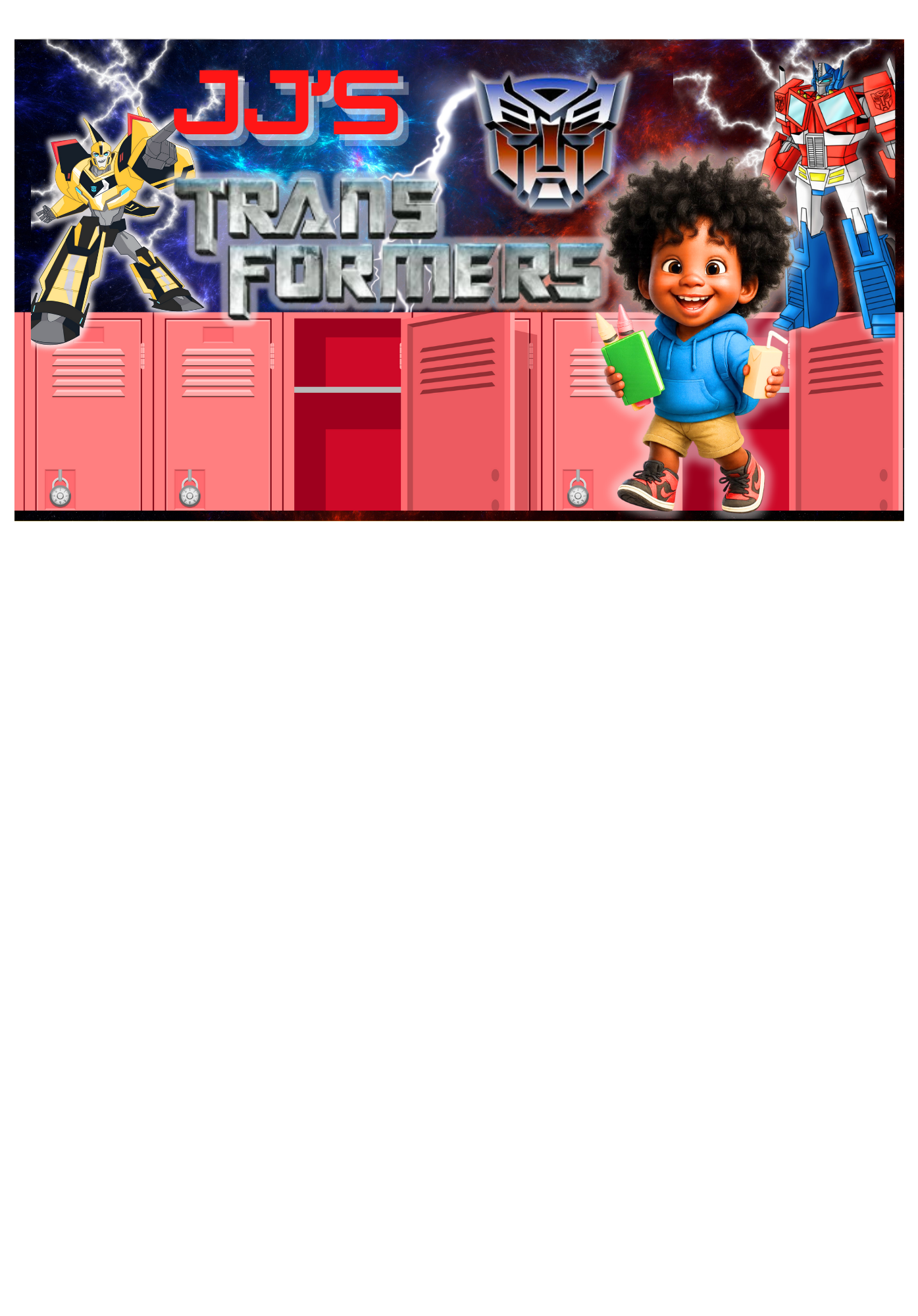 Tranformers School Supplies