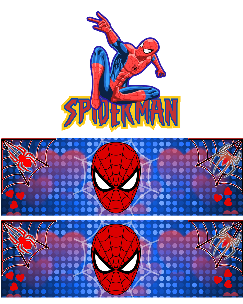 SPIDERMAN HEART FACE VENDING MACHINE TEMPLATE